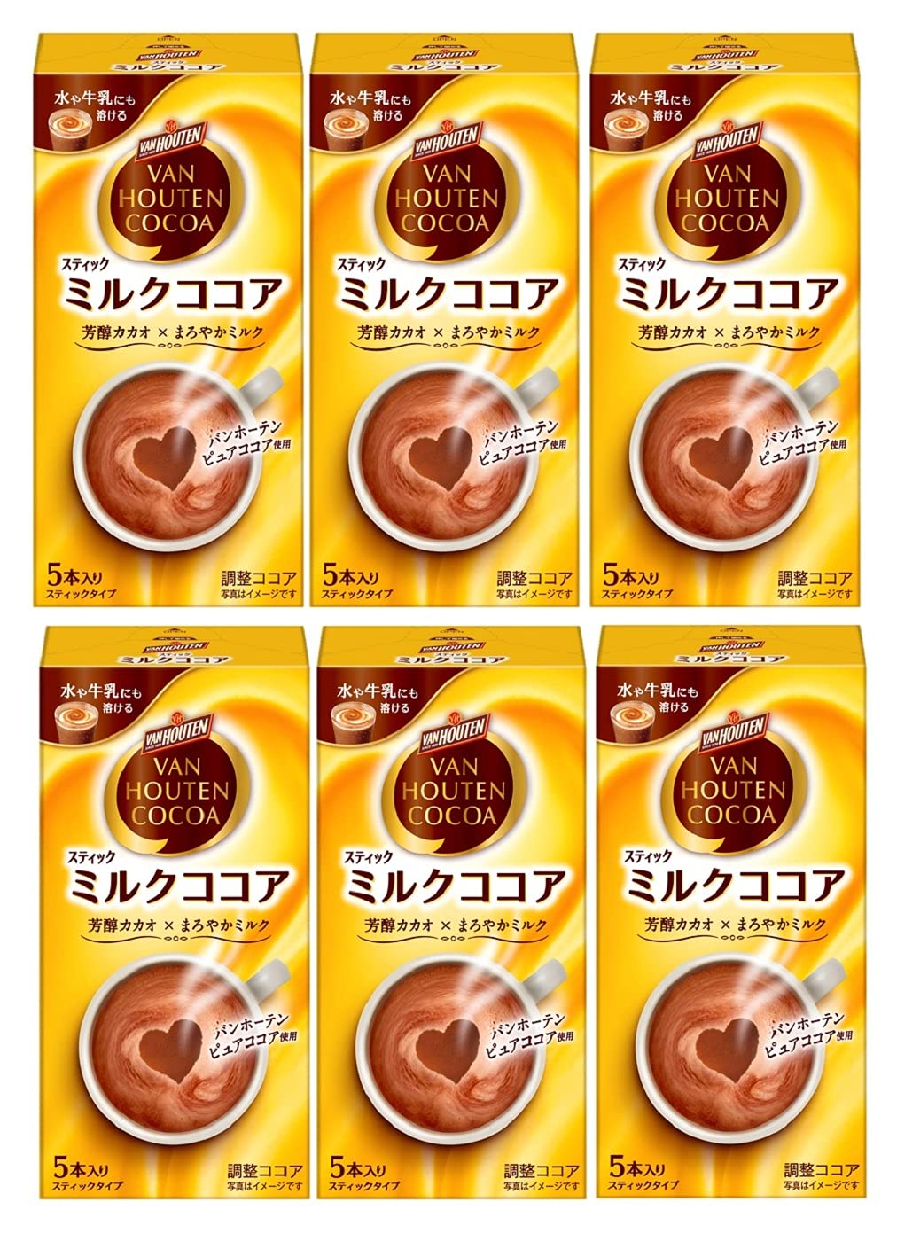 Amazon.co.jp: バンホーテン ミルク ココア 5P×6箱 : 食品・飲料・お酒