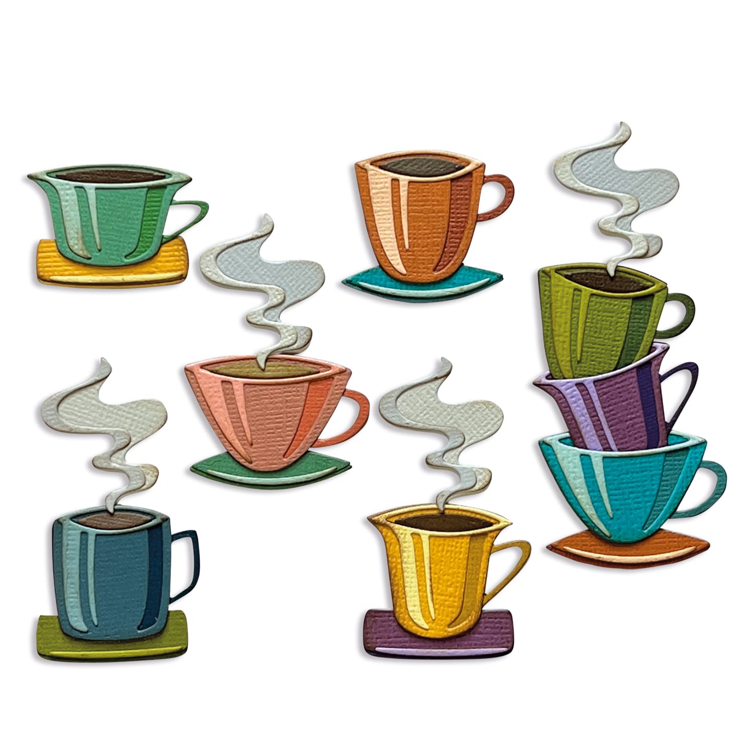 Amazon.com: Sizzix Thinlits Die Set 28PK Papercut Café by Tim