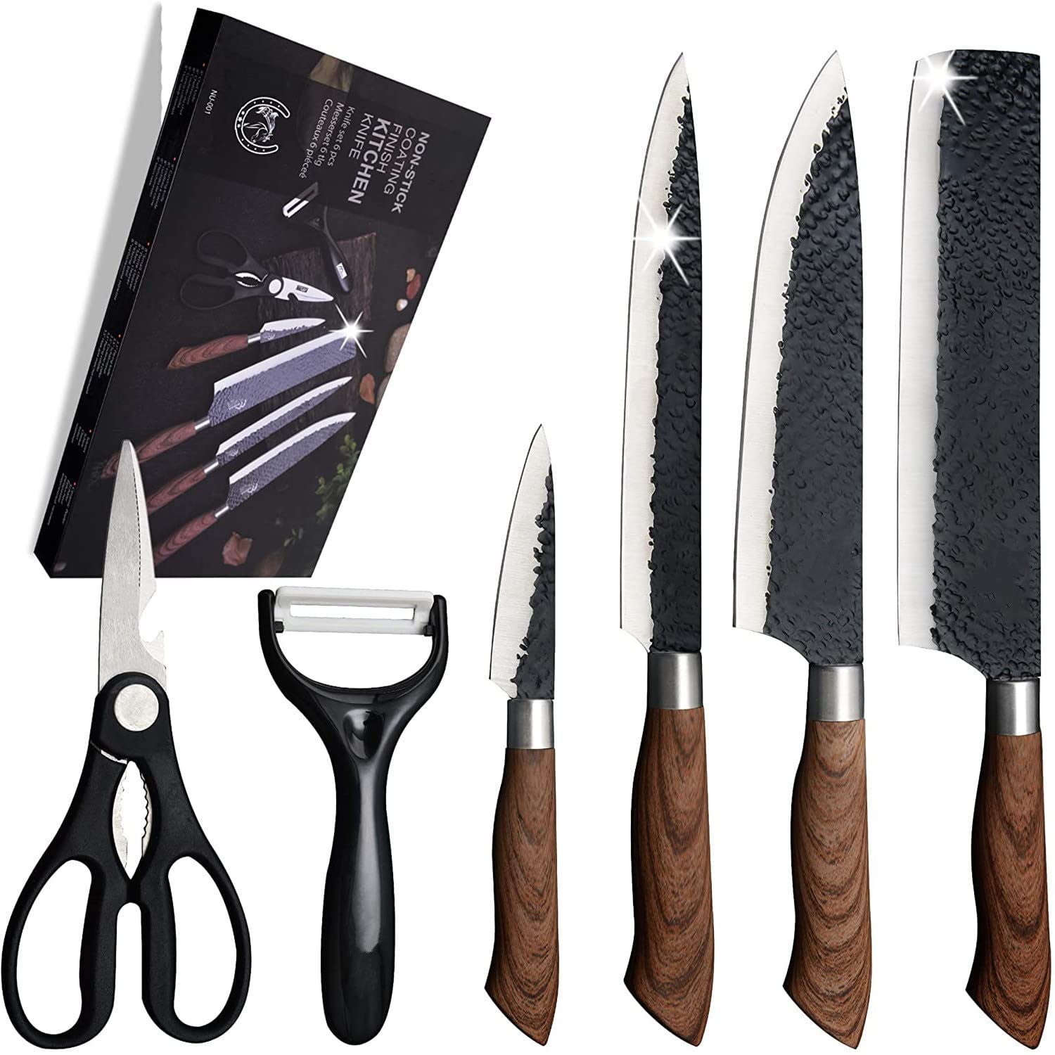 Amazon | ステンレス6本セット包丁 セット シェフナイフ 三徳包丁