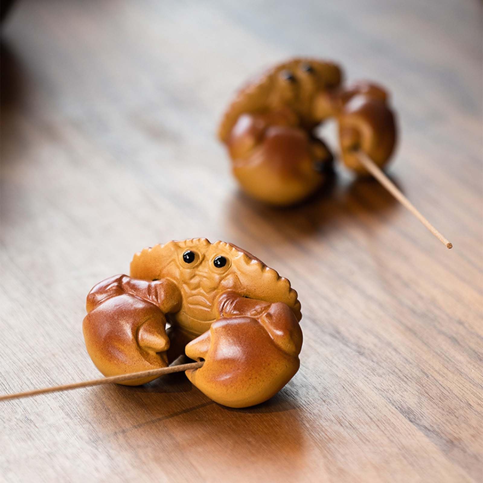 Amazon.co.jp: かわいい 蟹の置物 招財 お香立 インテリア雑貨 カニ