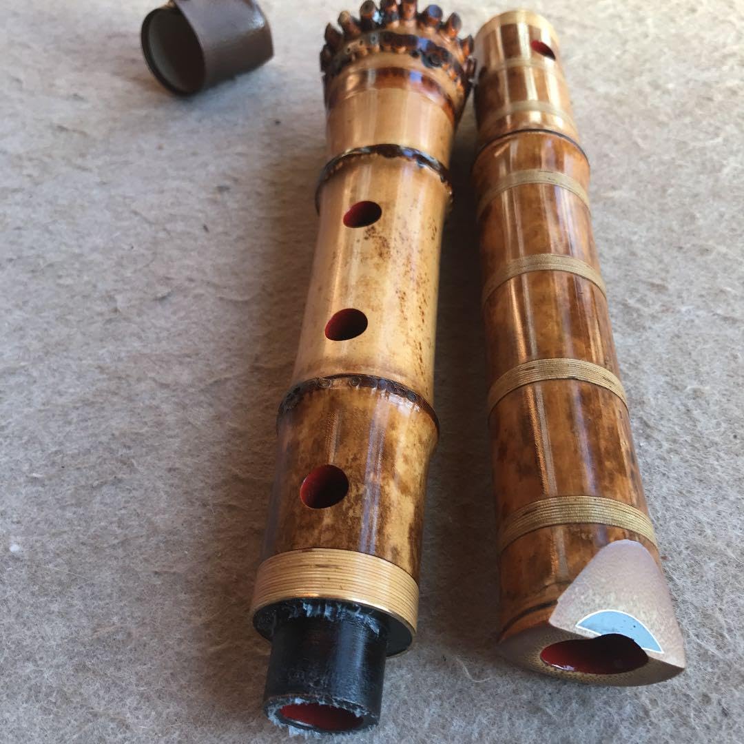 250⭐️尺八 一尺六寸管金唄口 精華銘四印 250⭐️尺八 一尺六寸管金唄