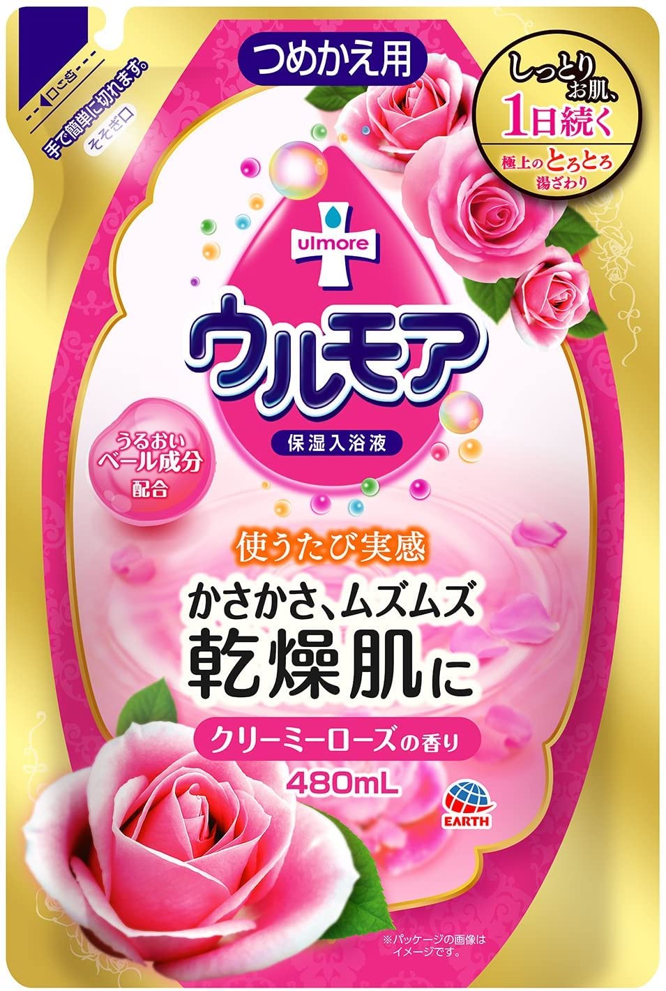 Amazon.co.jp: ウルモア 保湿入浴液 クリーつめかえ 液体入浴剤・バス