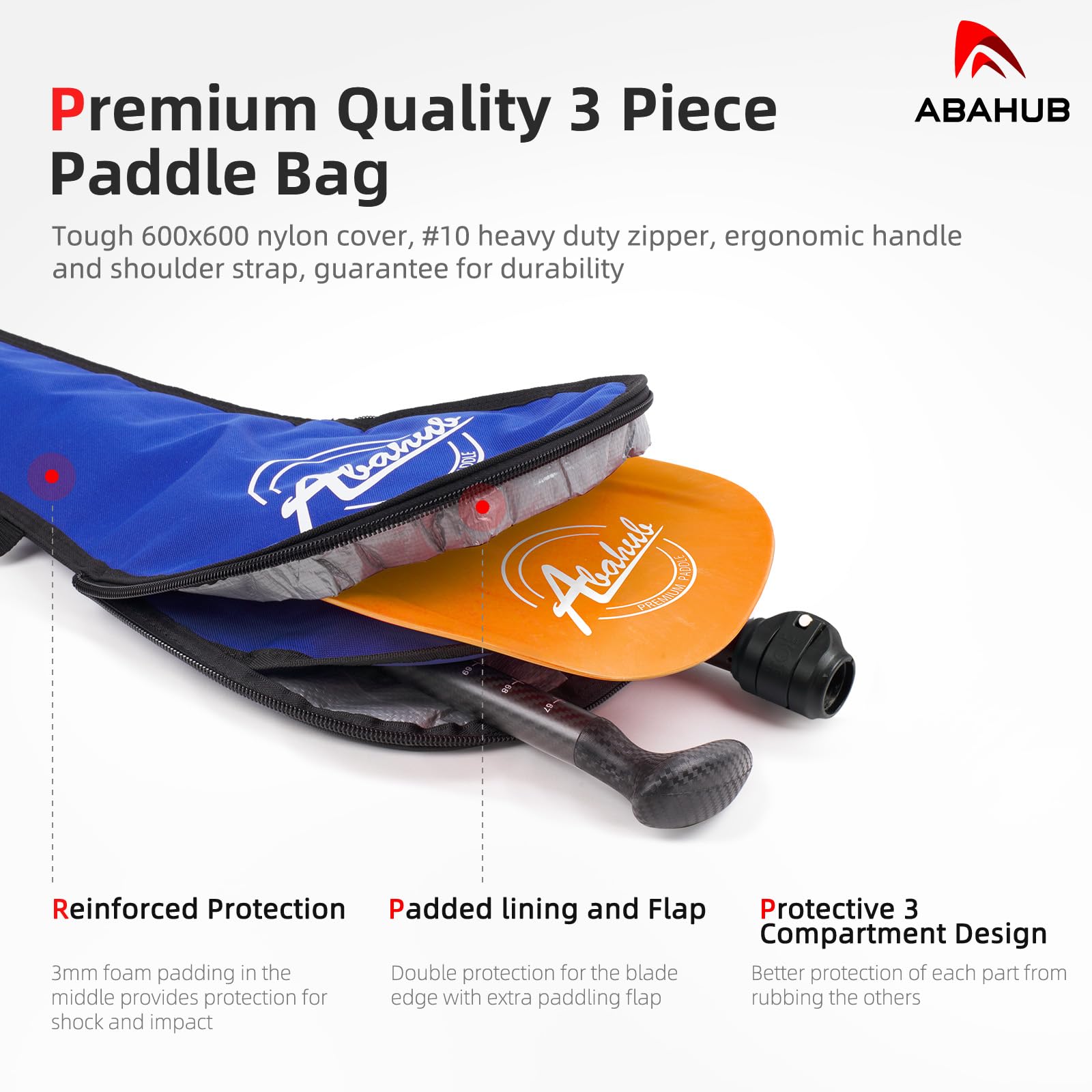 Amazon | Abahub カーボン SUPパドル パドルボード用 3ピース 軽量