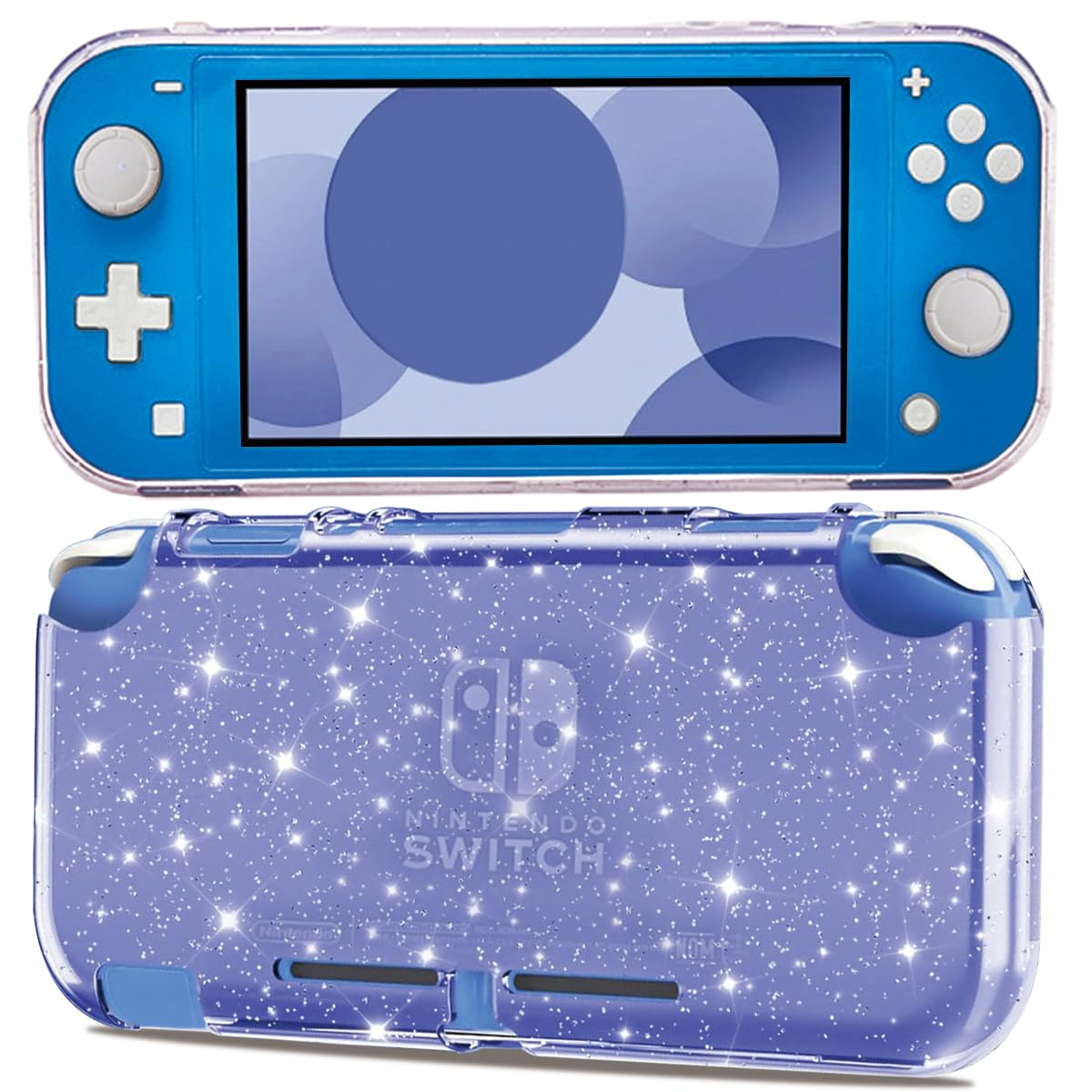 Amazon.co.jp: Switch Lite ケース パープル グリッター、TPU 保護