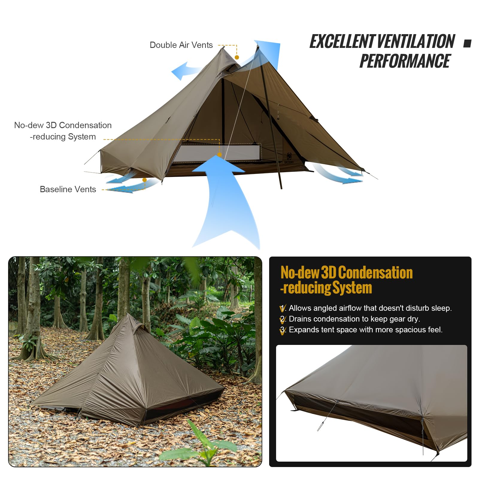 Amazon.co.jp: OneTigris テトラ 超軽量テント Tipi 1~2人用