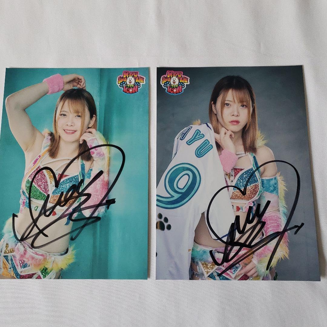 岩谷麻優 ポートレート3枚セット 印字サイン 女子プロレス マリー