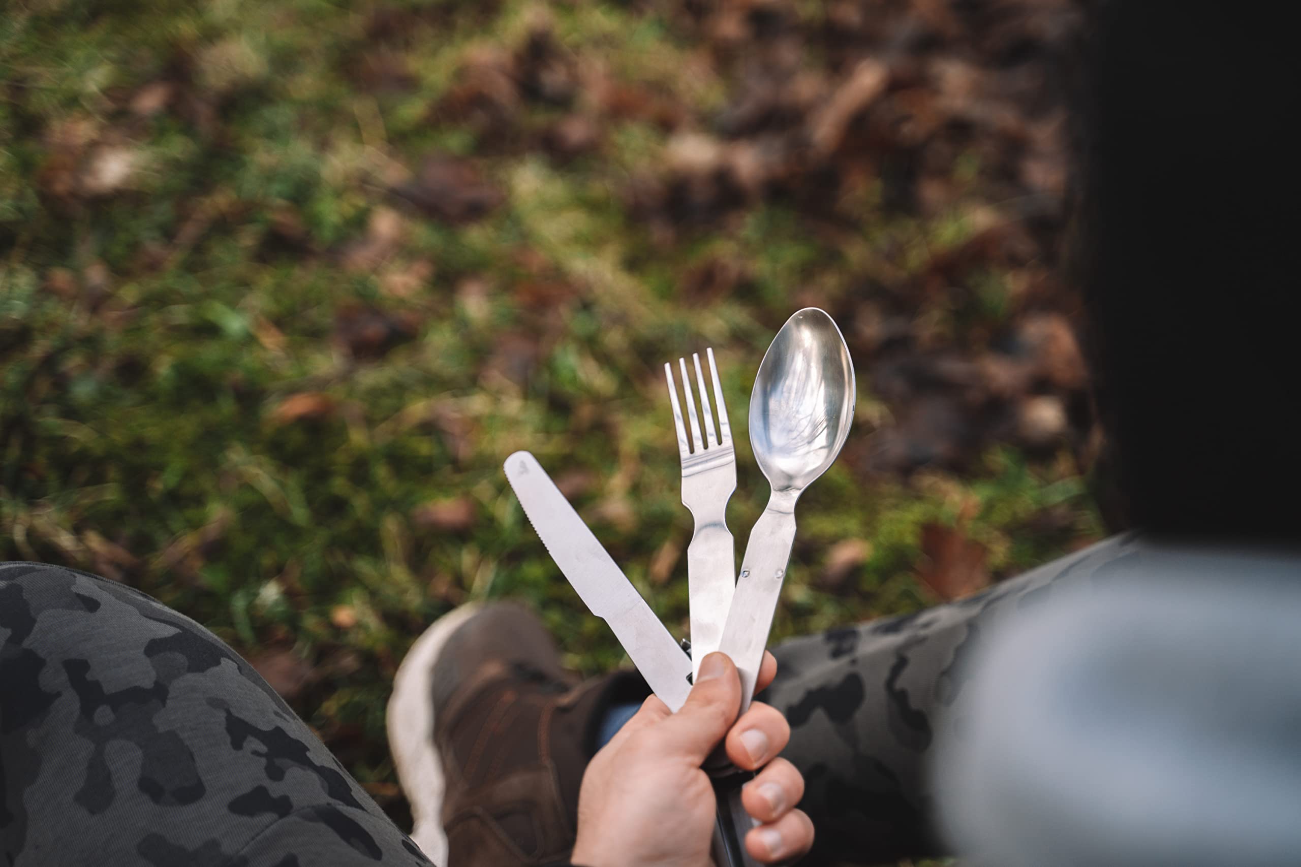 Amazon.co.jp: ドイツ製カトラリーセット 4点 食事用品 ミリタリー