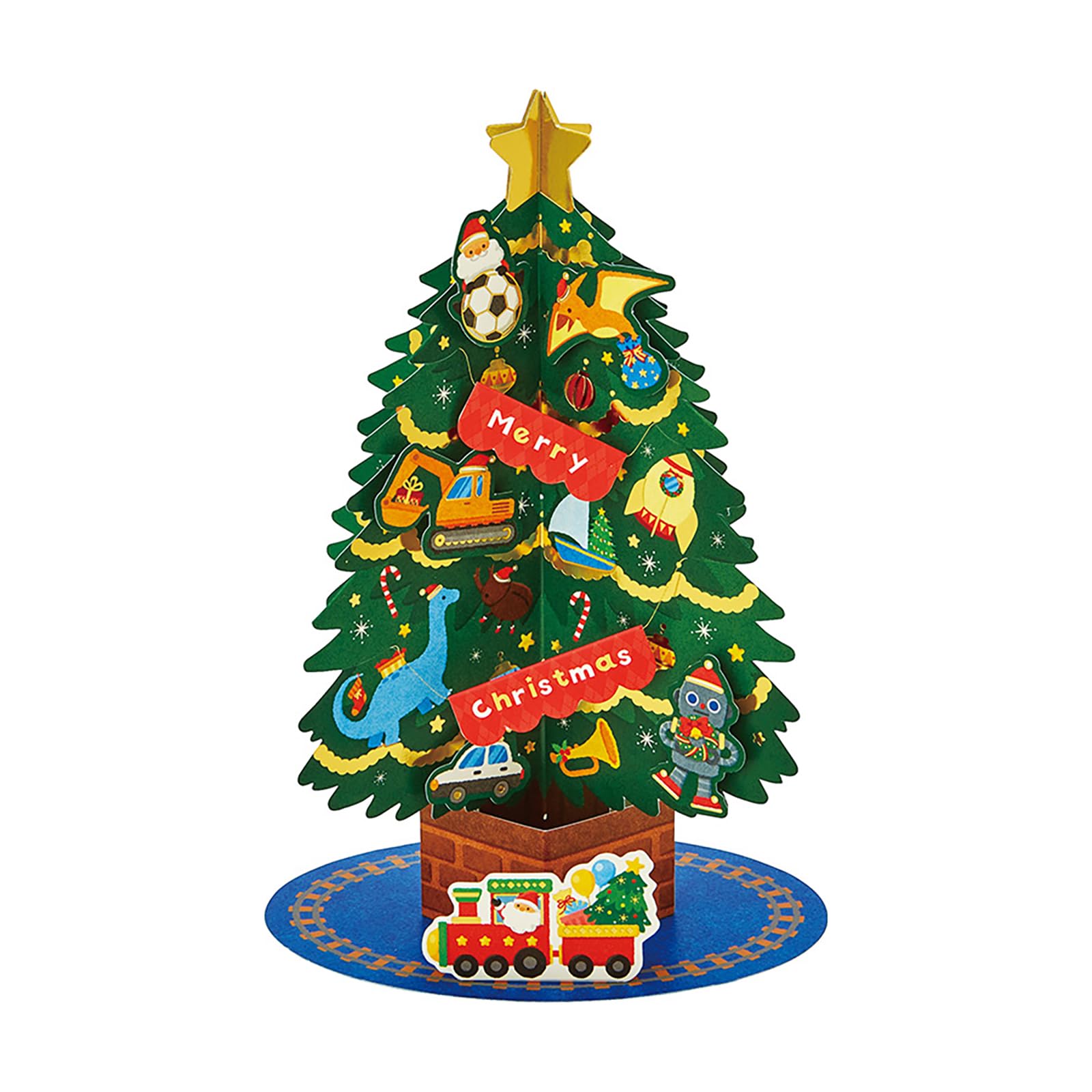 Amazon.co.jp: サンリオ(SANRIO) クリスマスカード 乗り物と恐竜の