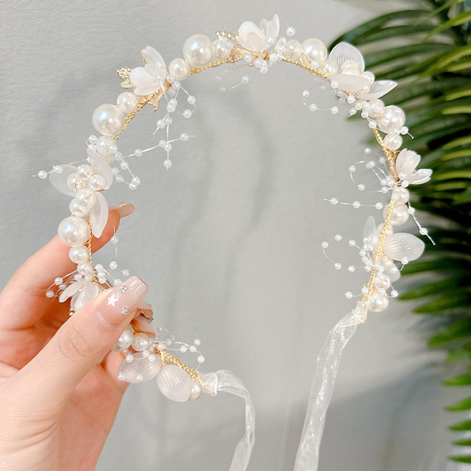 Amazon.com : YOUlDIANZI Flower Girl Princess Headpiece, Pearl