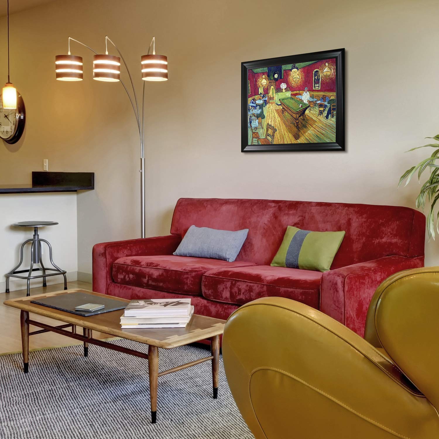 Amazon.co.jp: overstockArt・ファン・ゴッホ夜のカフェでペイント