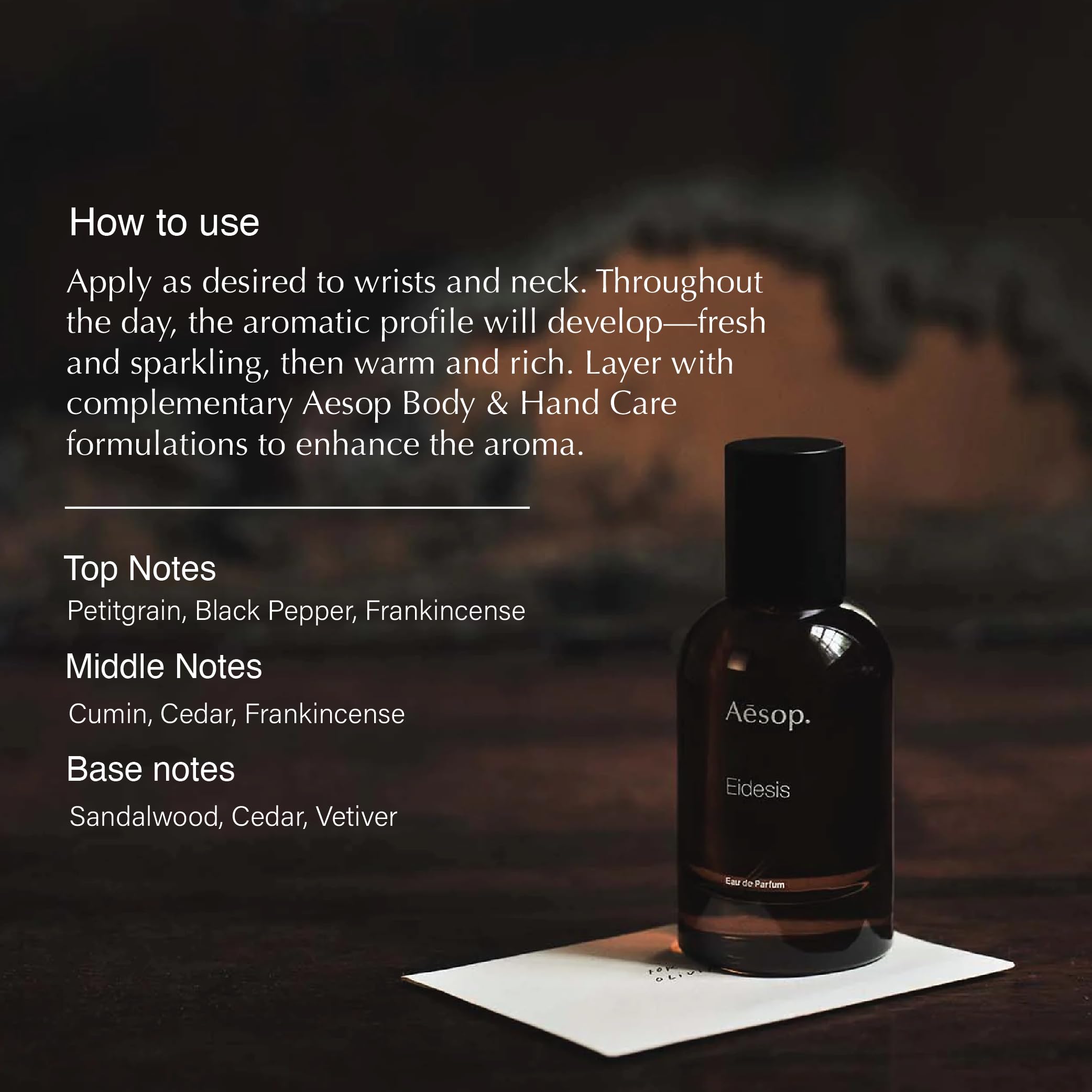 Amazon.com : Aesop Eidesis Eau de Parfum | Black Pepper and