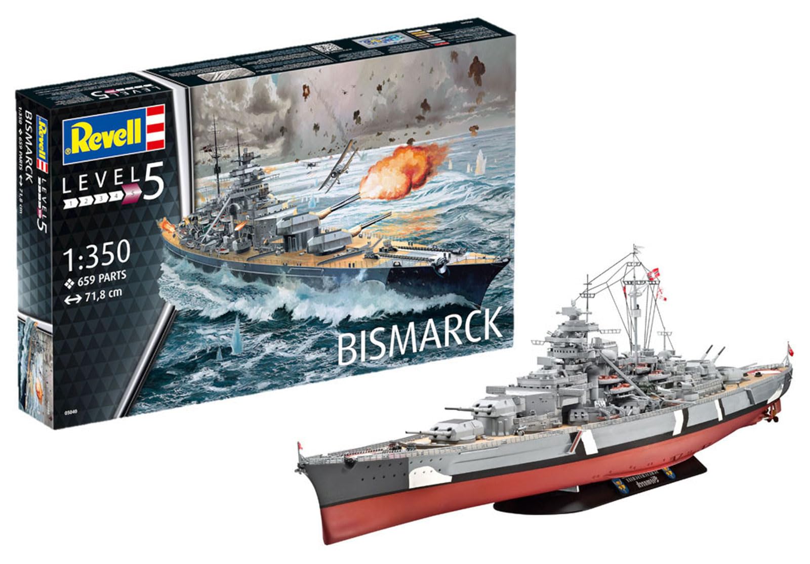 Amazon | ドイツレベル(Revell) 1/350 ドイツ海軍戦艦 ビスマルク