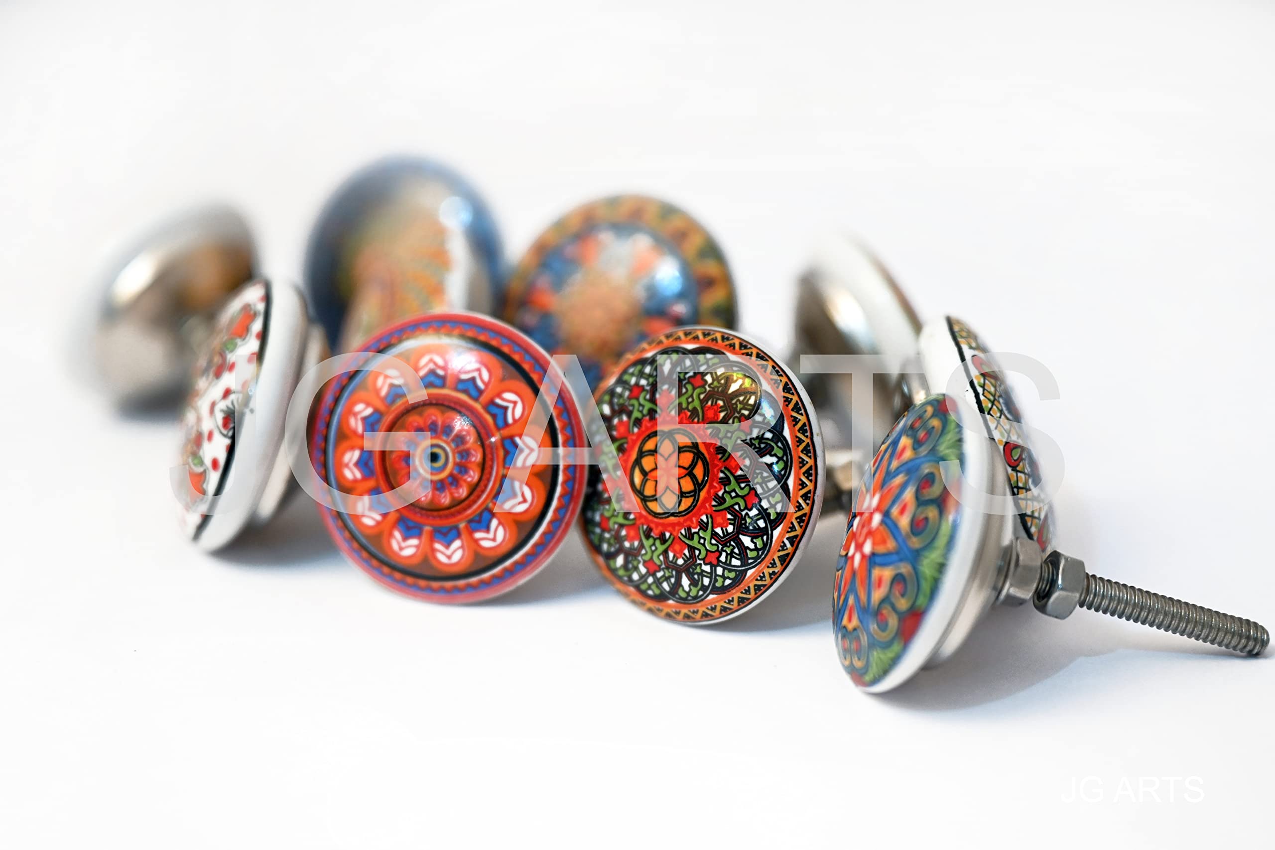 Amazon | 20 x ミックスヴィンテージ風フラワーセラミックノブ ドア