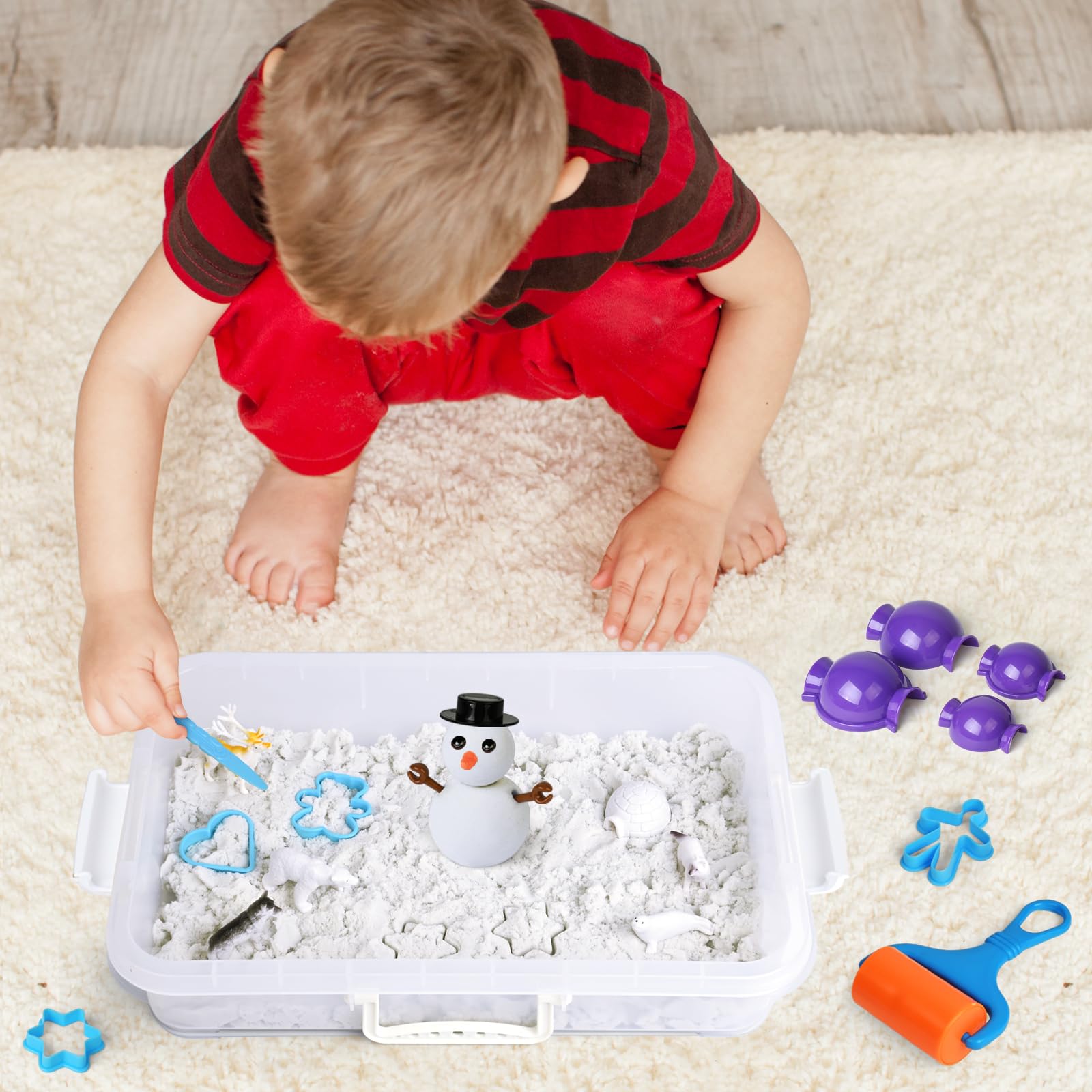 Amazon.co.jp: Madzee Winter Wonderland スノーサンド プレイセット