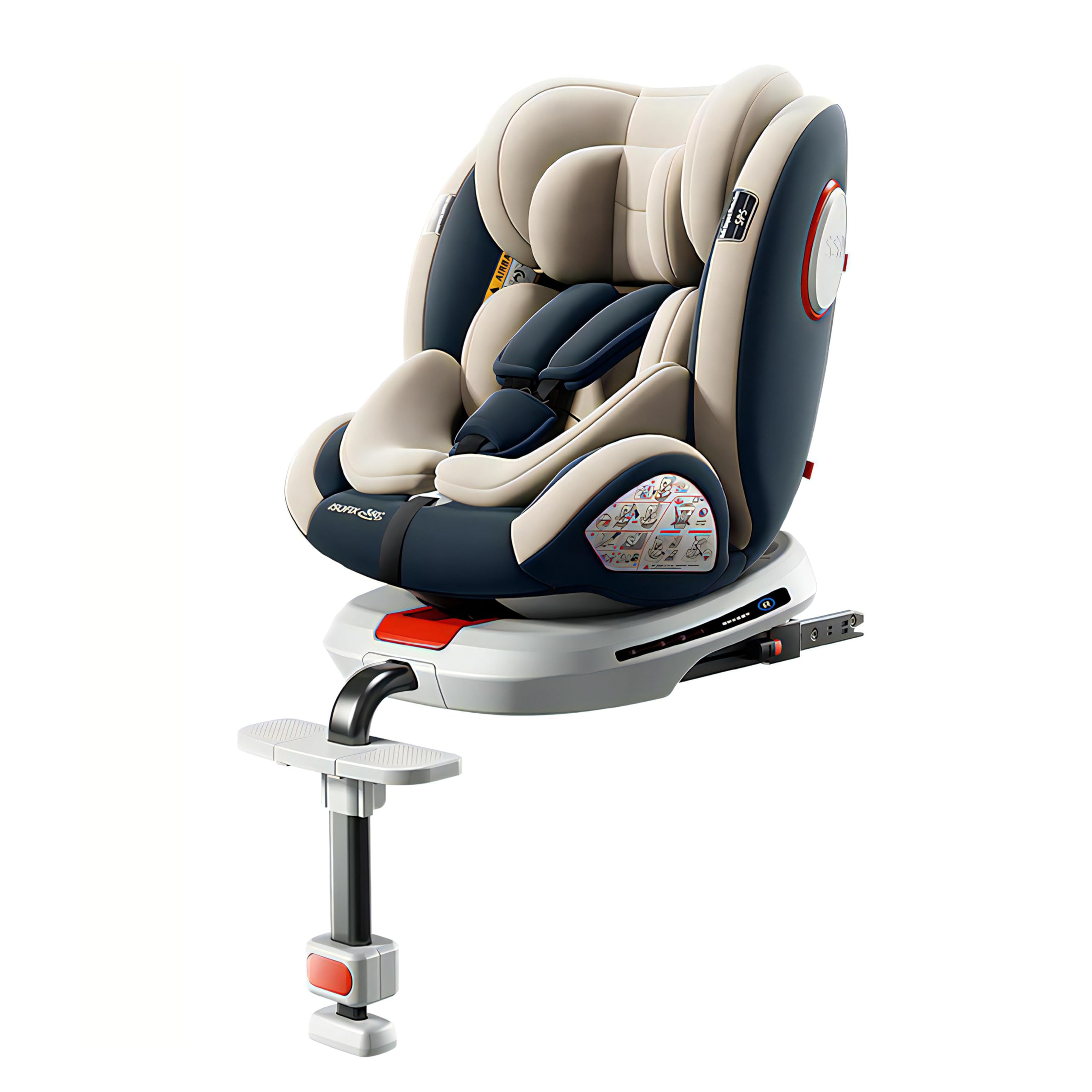 Amazon | チャイルドシート 360度 回転式 ISOFIX対応 成長に合わせて