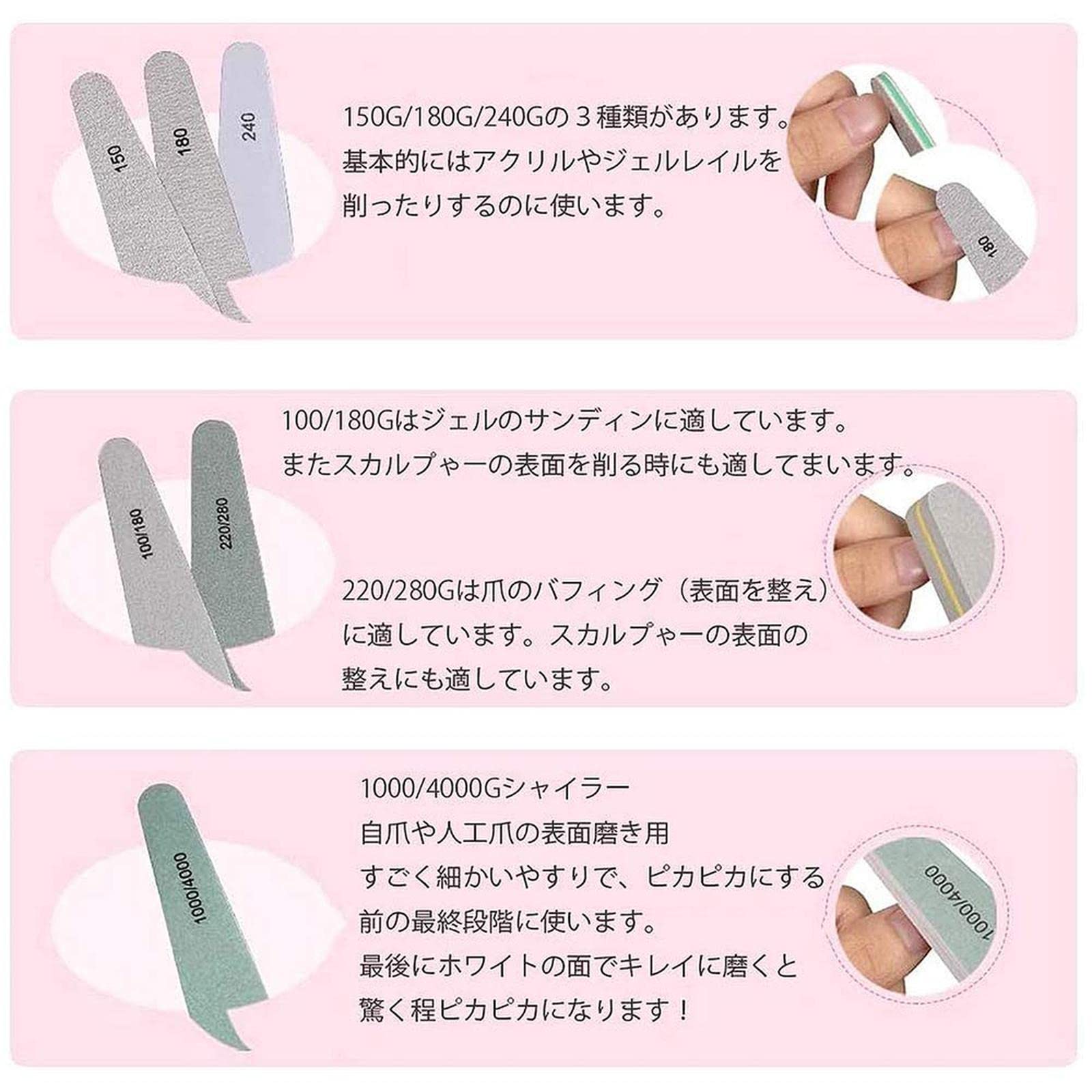 Amazon.co.jp: ジェルネイル ファイルセット スポンジバッファー