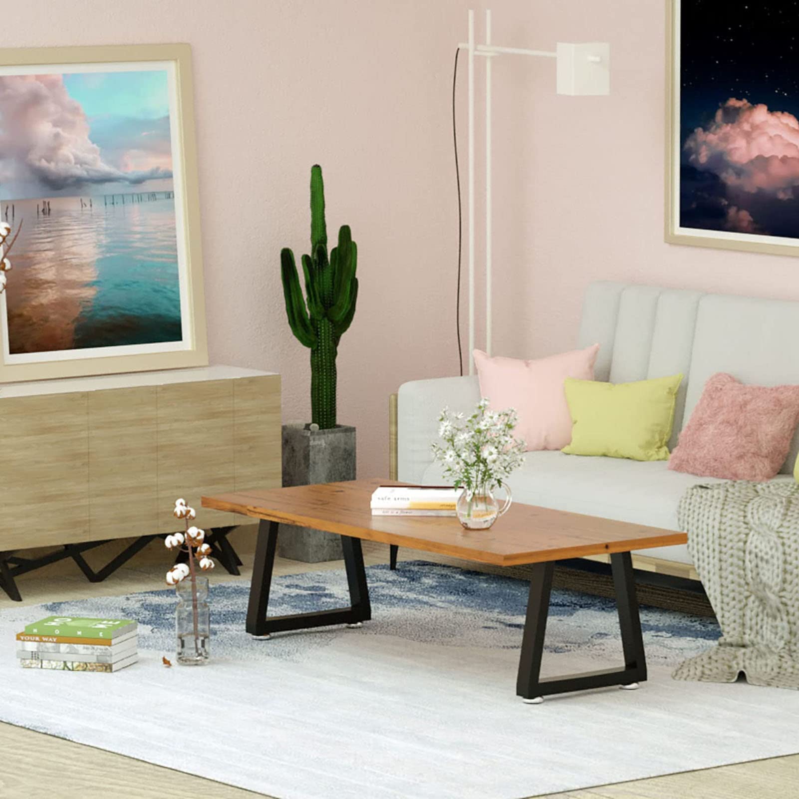 Amazon.co.jp: インダストリアル台形テーブル脚 - 30cm x 40cm