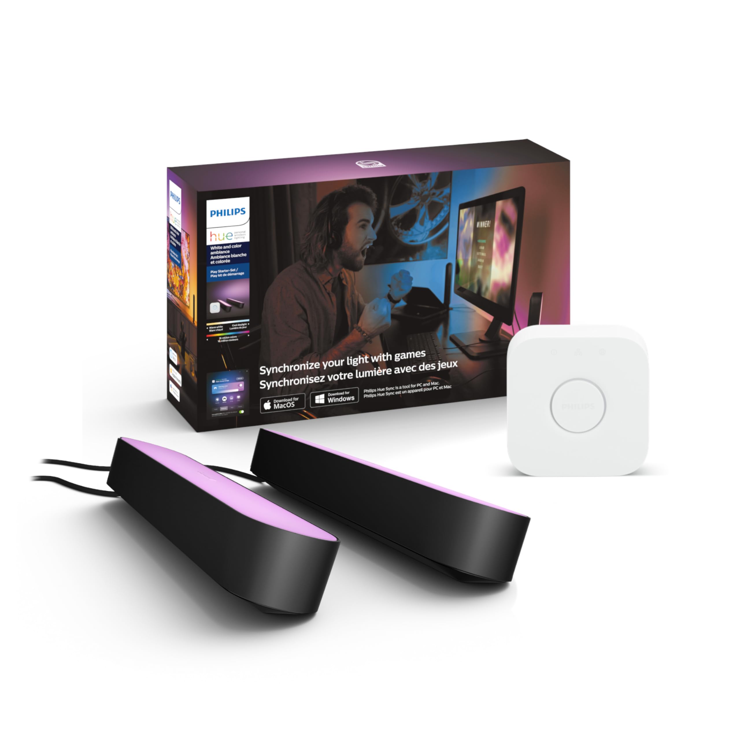 Philips Hue Smart Play Starter Kit - Two Black Hue Play Light Bars