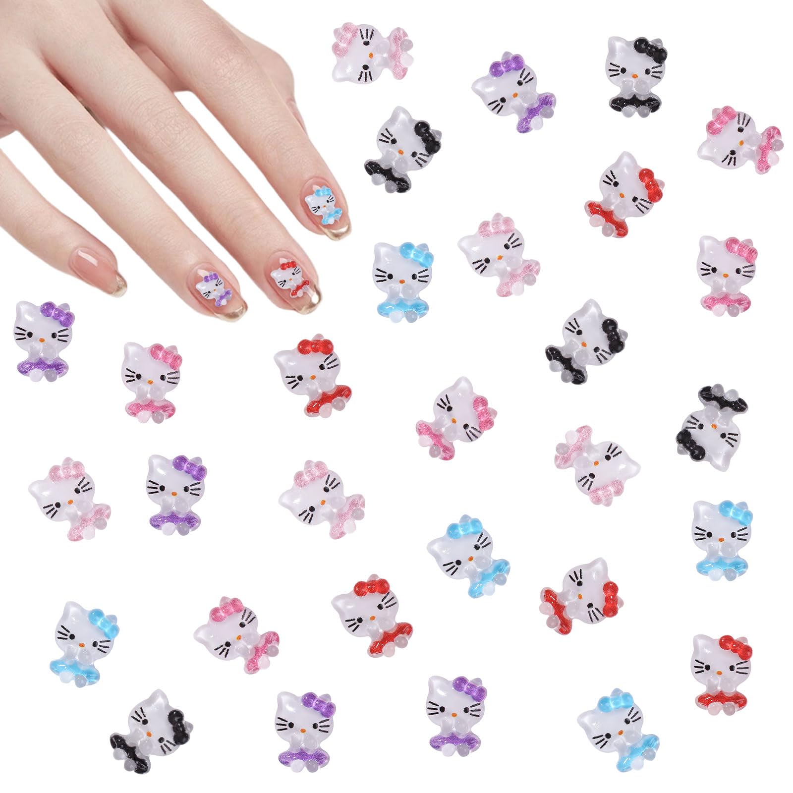 Amazon.co.jp: ネイルパーツ キティ 約60個セット キティ ネイル