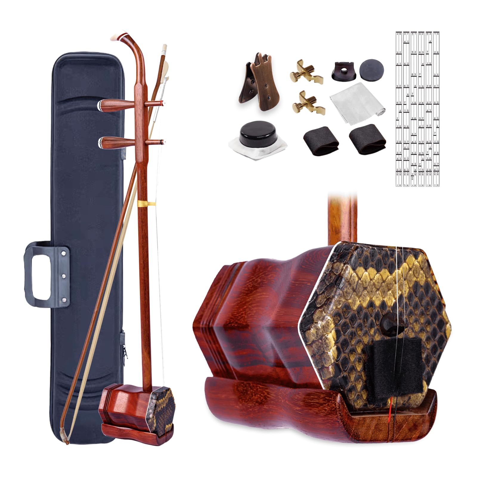 Amazon | MUYIYANG 入門用紅木二胡 民族楽器 にこ 初心者セット | 二胡