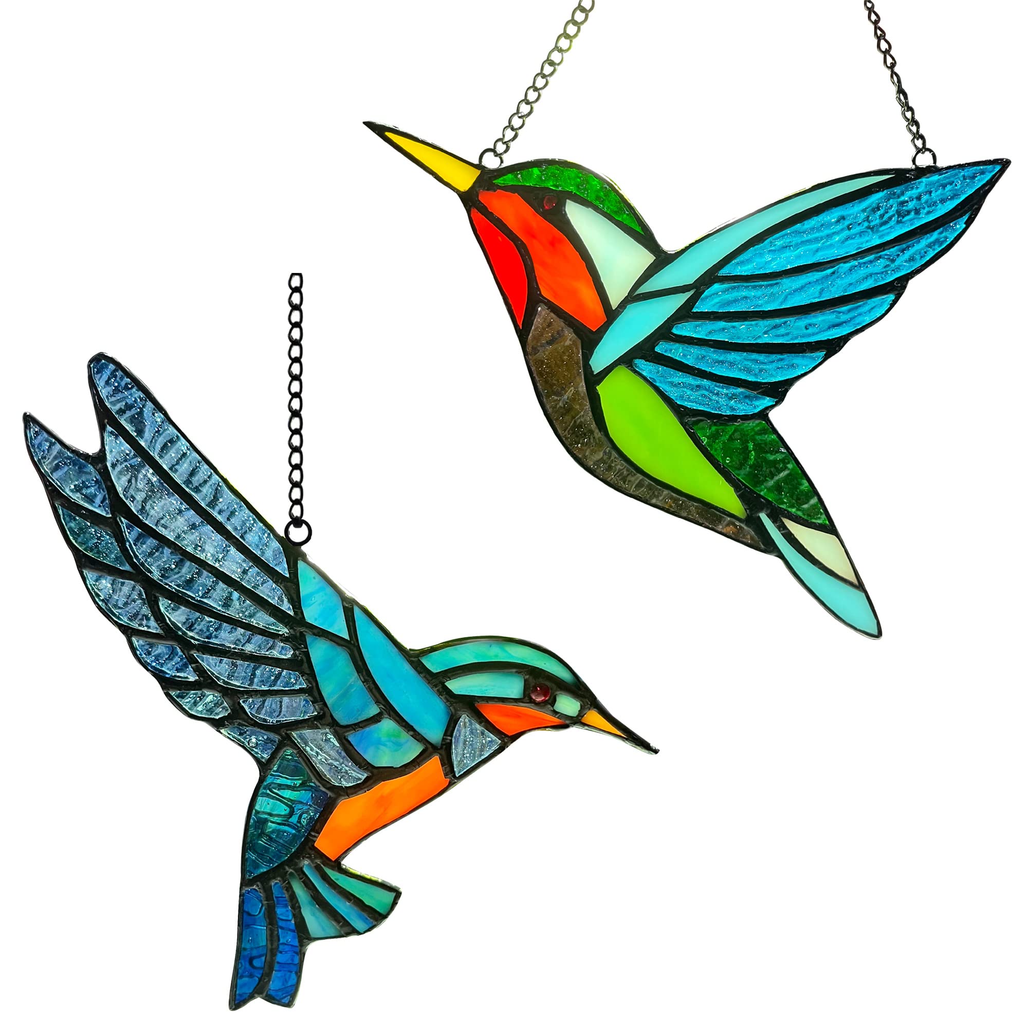 Amazon.co.jp: ハチドリ ステンドグラス 鳥 ウィンドウ吊り下げ