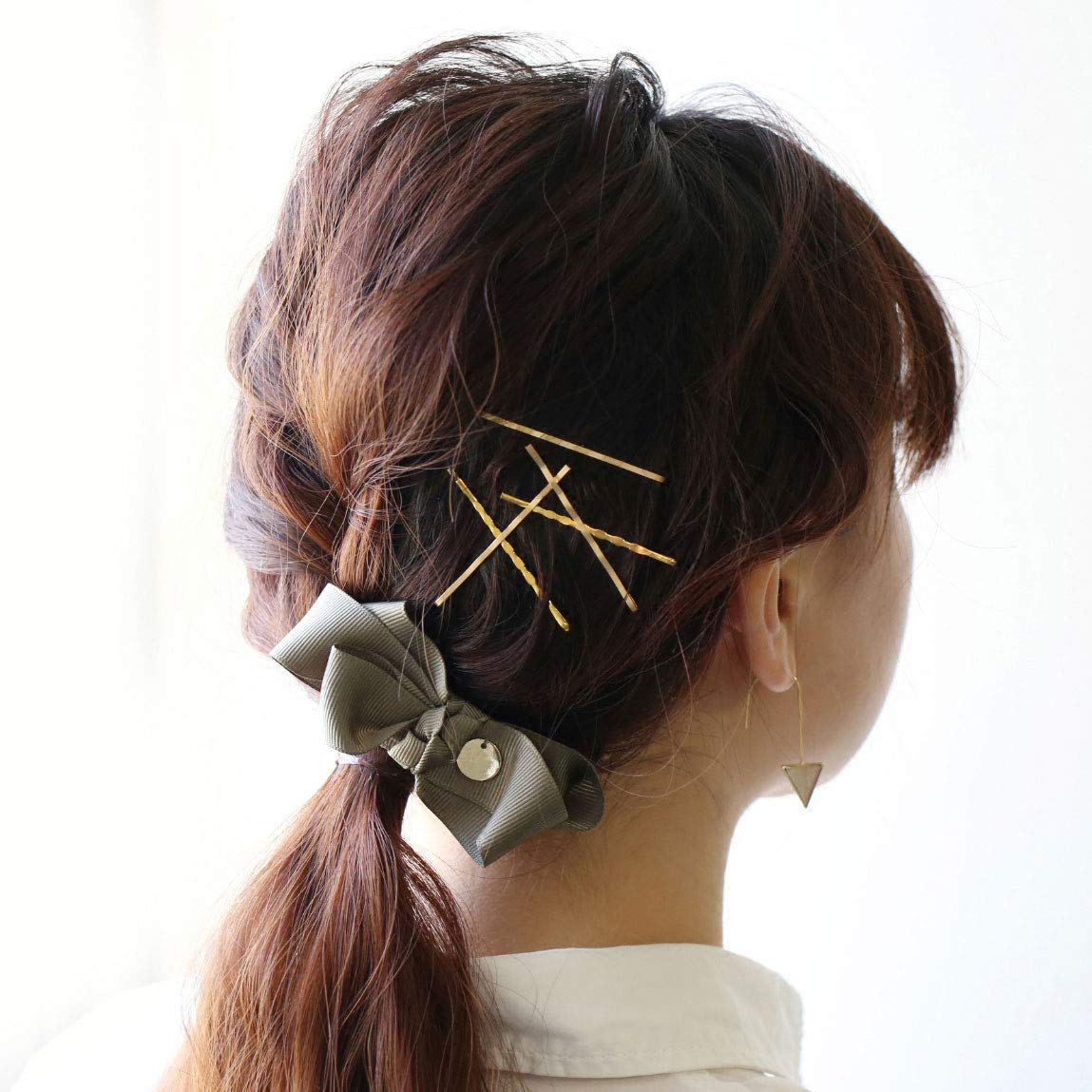 Amazon | shefun ヘアピン ゴールド 前髪 ピン アメリカピン 前髪
