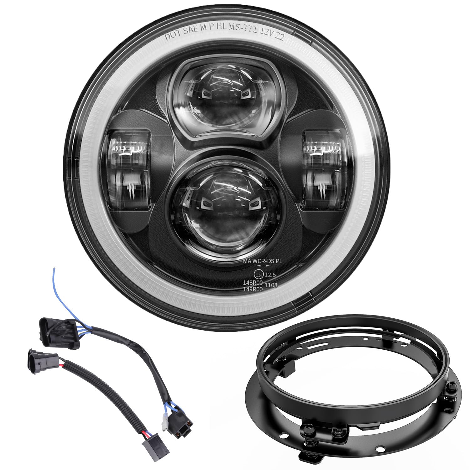 Amazon | Z-OFFROAD アップグレード 7インチ オートバイ LED ヘッド