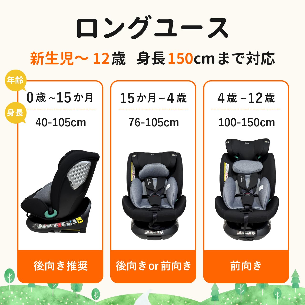 Amazon | Kidstre チャイルドシート 360℃回転式 R129適合 ベビー