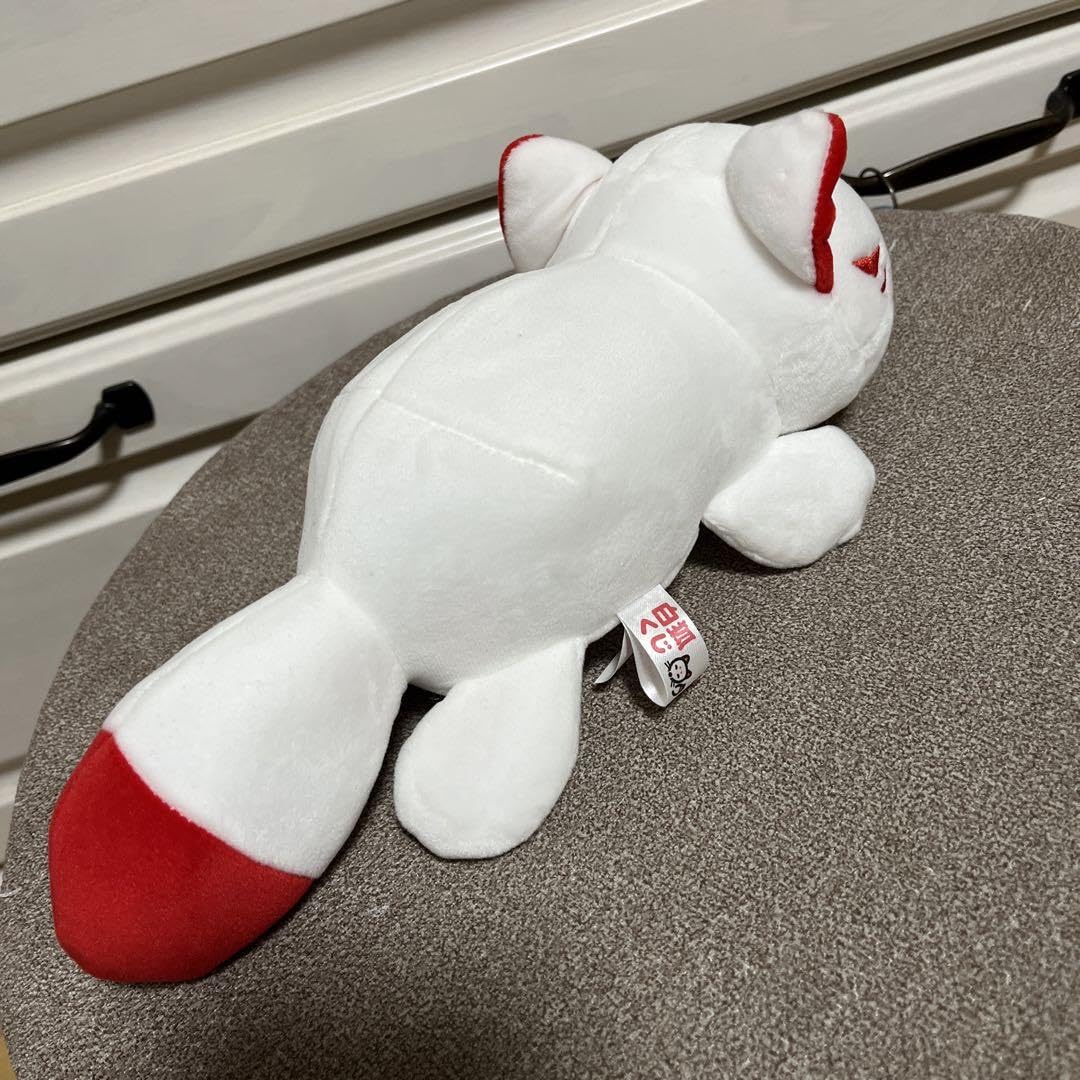Amazon.co.jp: 神社 ぬいぐるみくじ 白狐 もちもちぬいぐるみ : おもちゃ