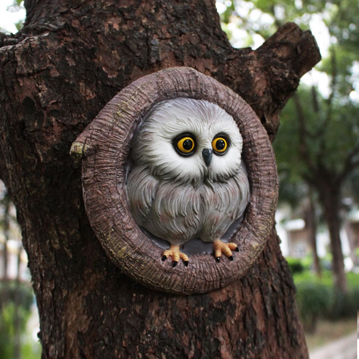 Amazon.com: JARPSIRY Owl Tree Hugger Whimsical Tree Sculpture