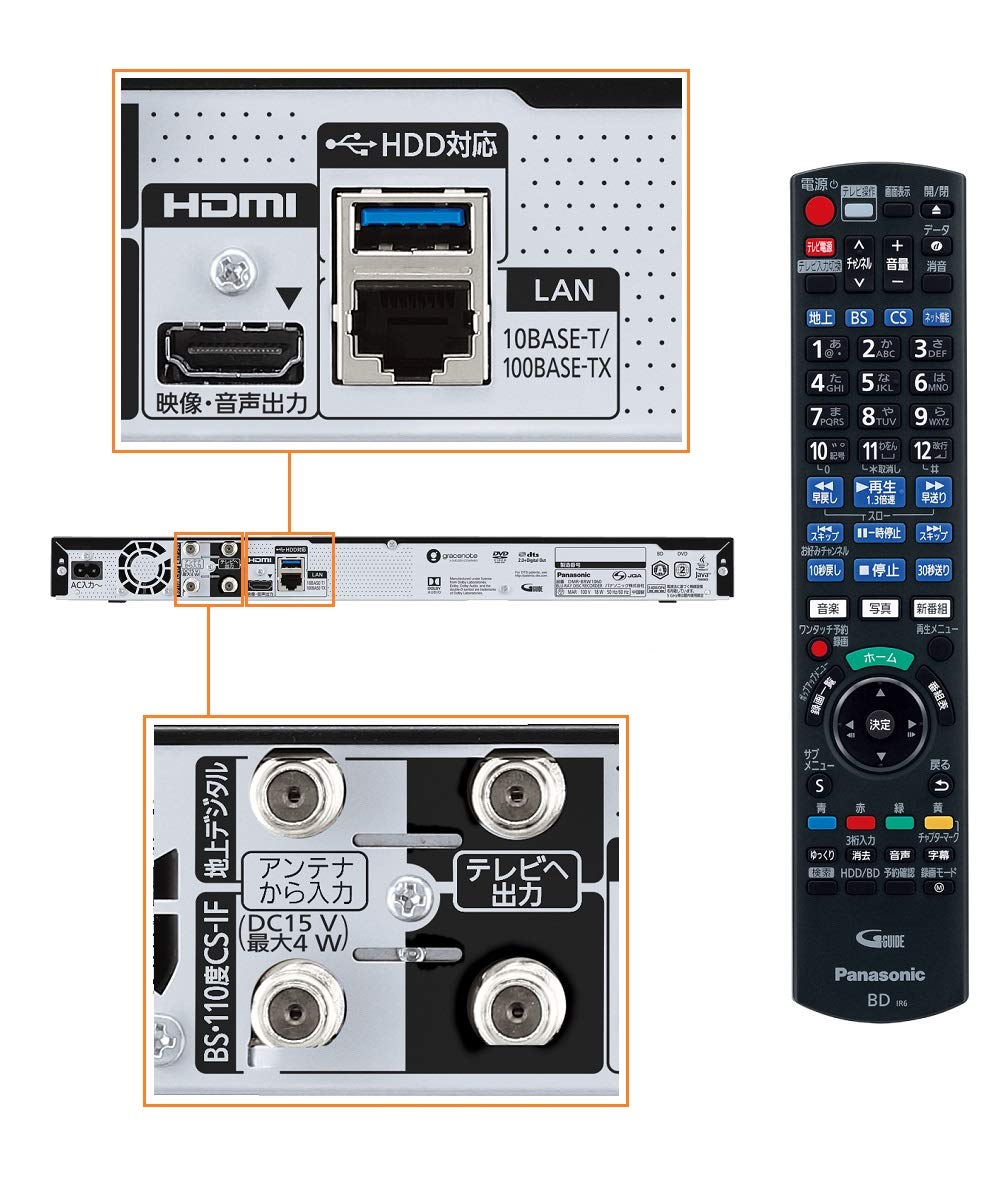 Amazon.co.jp: Panasonic DMR-BCW1060 1TB 2 Tuner Blu-ray Recorder