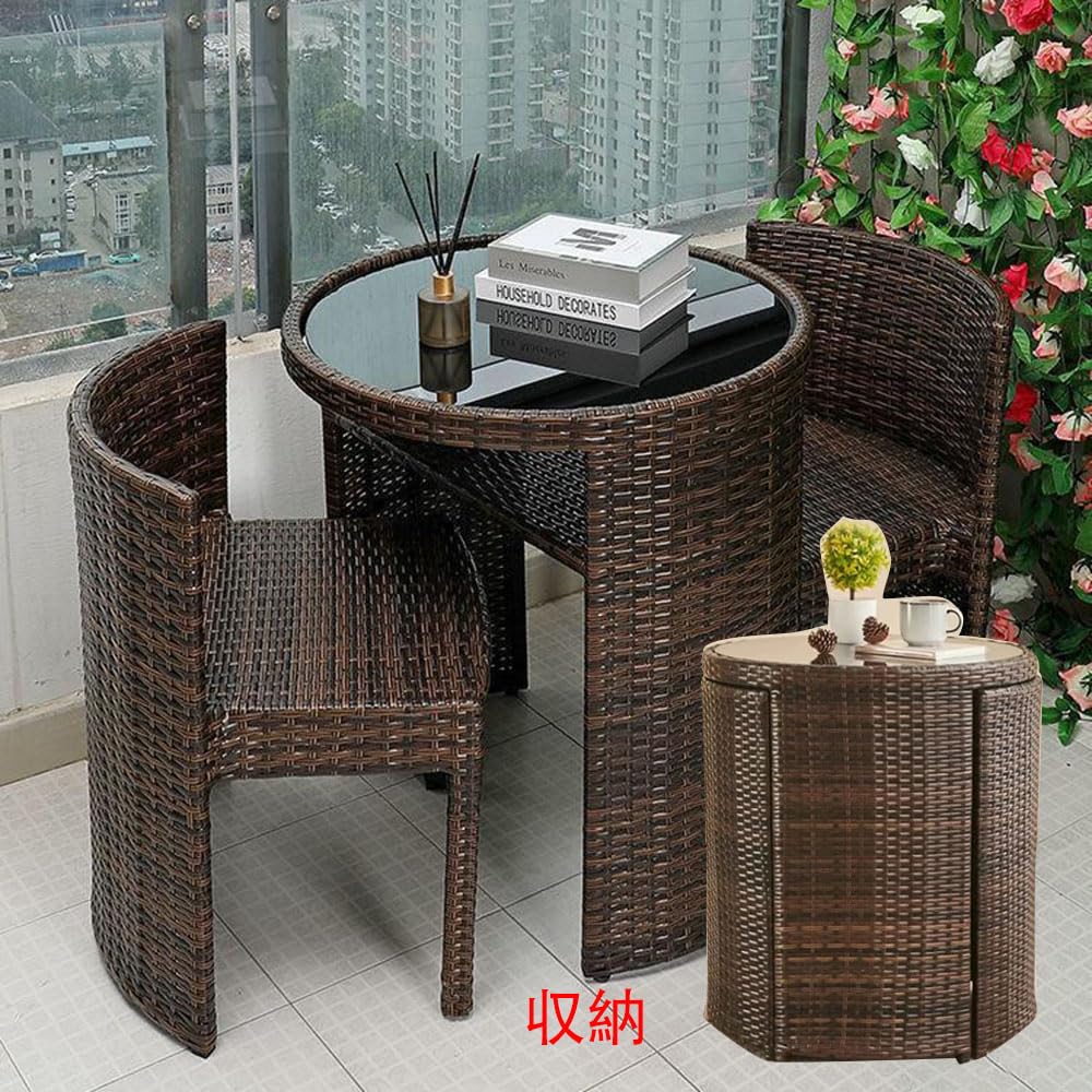 nanaohon様ラタン調ガーデンテーブルセット nanaohon様ラタン調