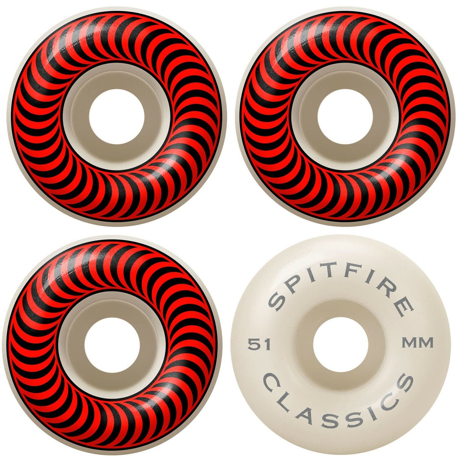 Amazon.com : Spitfire Classics 51mm Skateboard Wheels (Set Of 4
