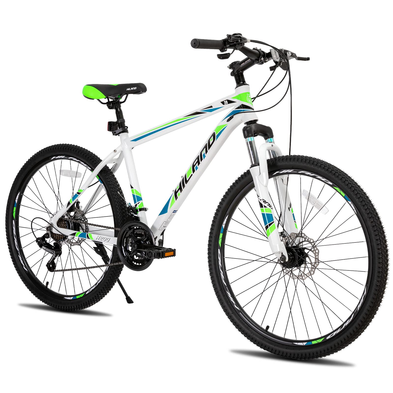 Hiland Mountain Bike, 21 Speeds Drivetrain,Aluminum Frame 26 Inch