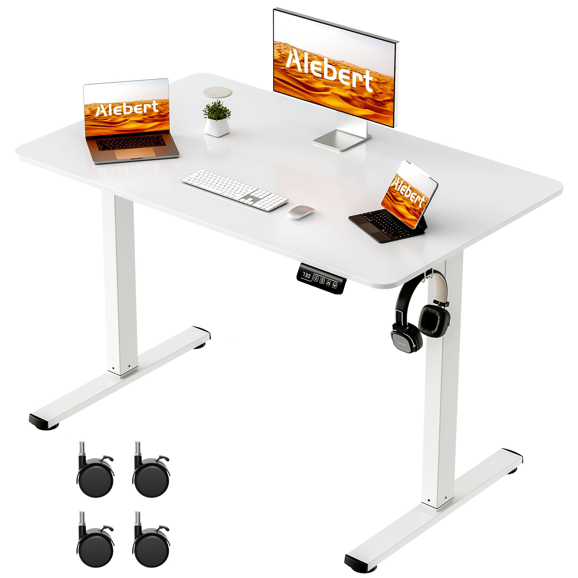 Amazon.co.jp: Alebert(アレベルト) 昇降デスク 電動 昇降式デスク 幅