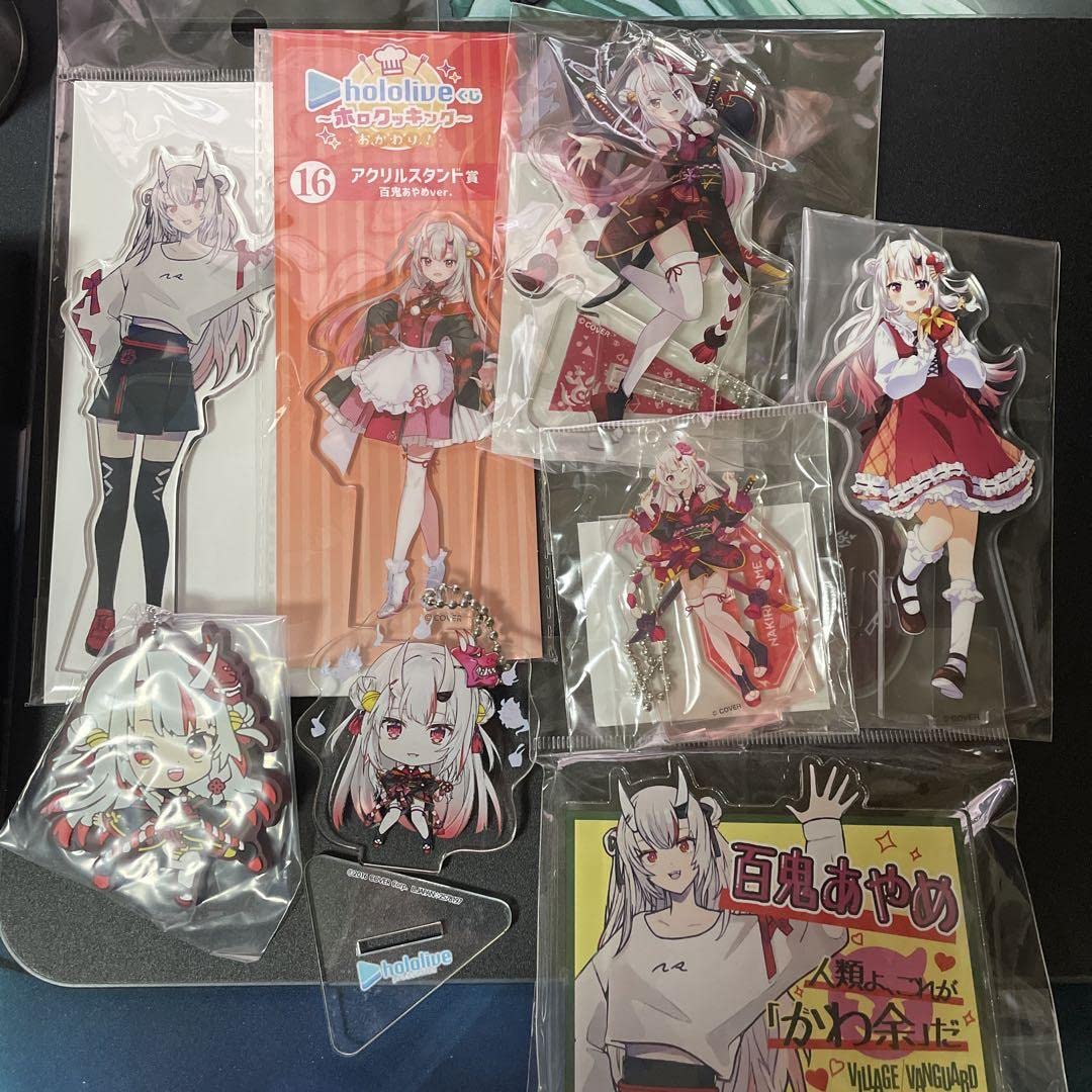 百鬼あやめ 新衣装記念2024 アクリルキーホルダー 刺繍バッジ 百鬼