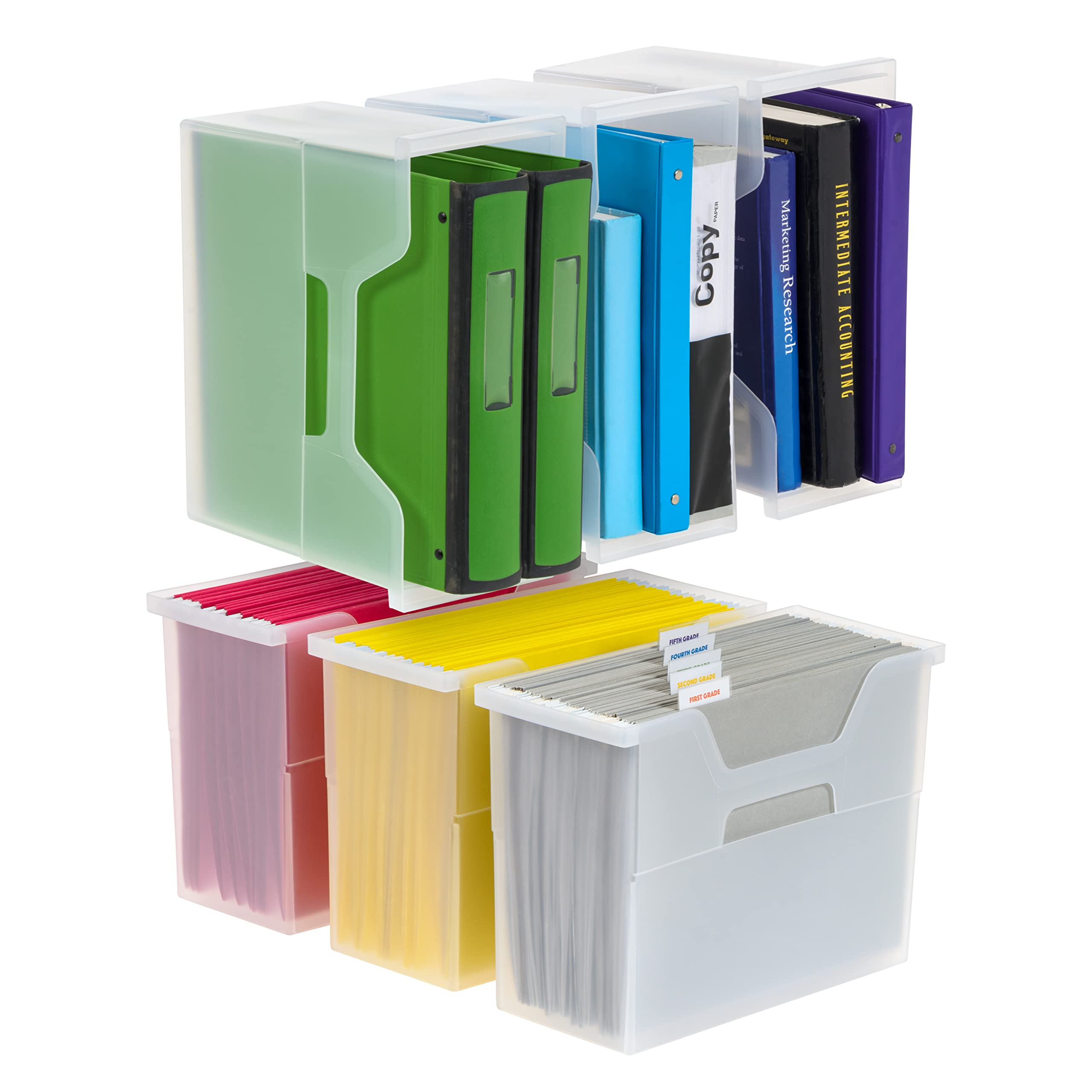 Amazon.com: IRIS USA Medium Portable Desktop File Box with Open