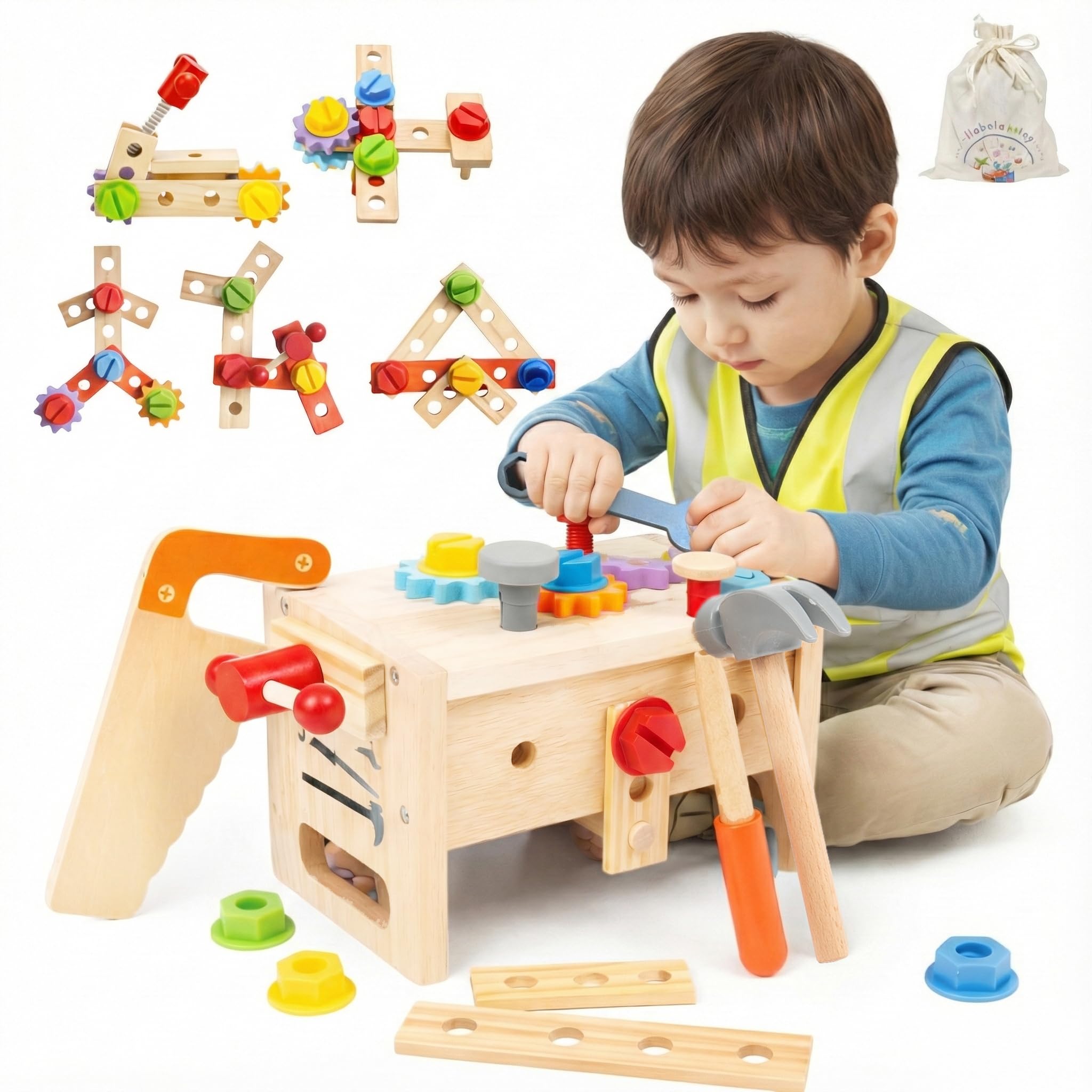 Amazon | 【木製】大工さんキット モンテッソーリ 工具セット【知育の