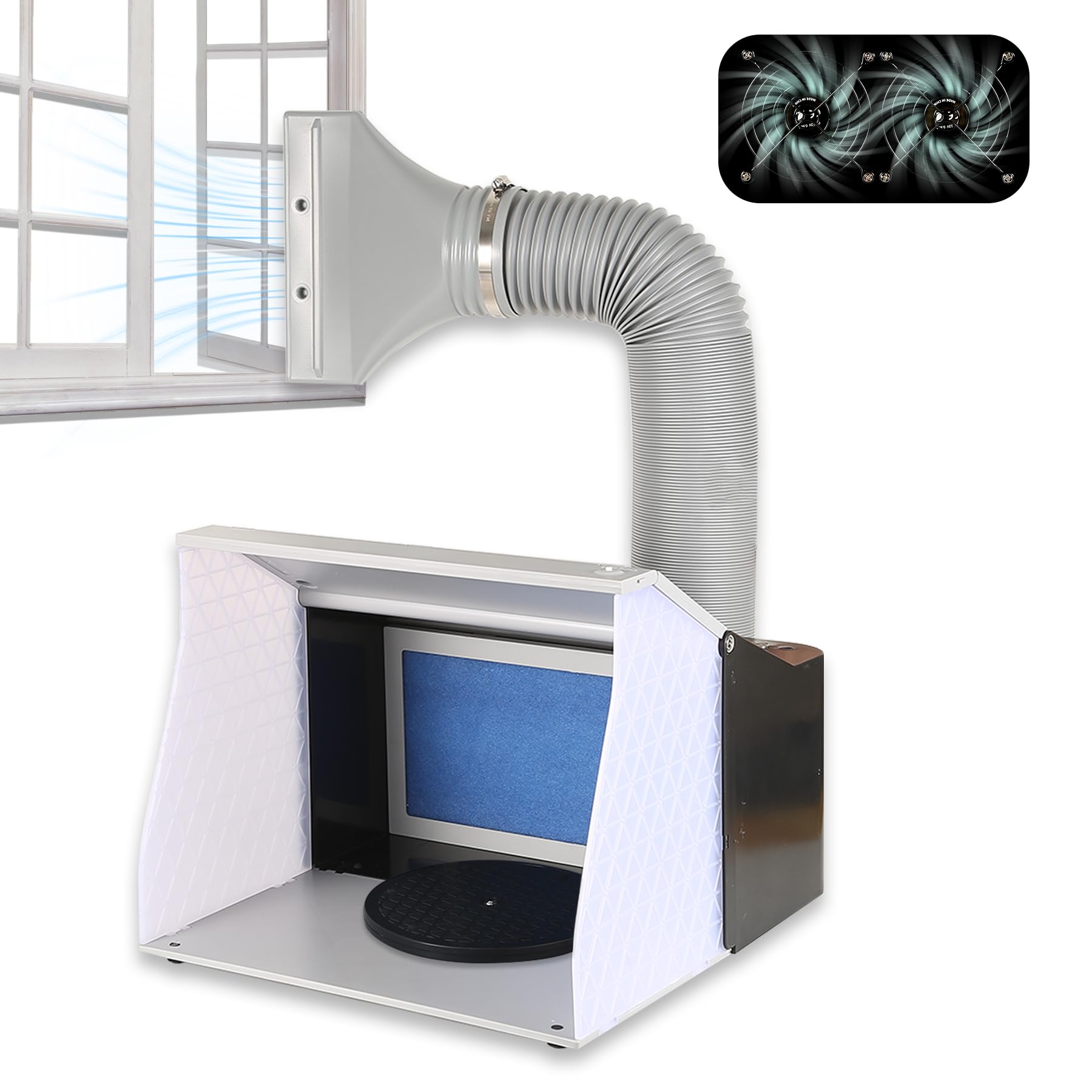 Amazon | DAIDAIZAI 塗装ブース スプレーブース 明るさ・風量 2基