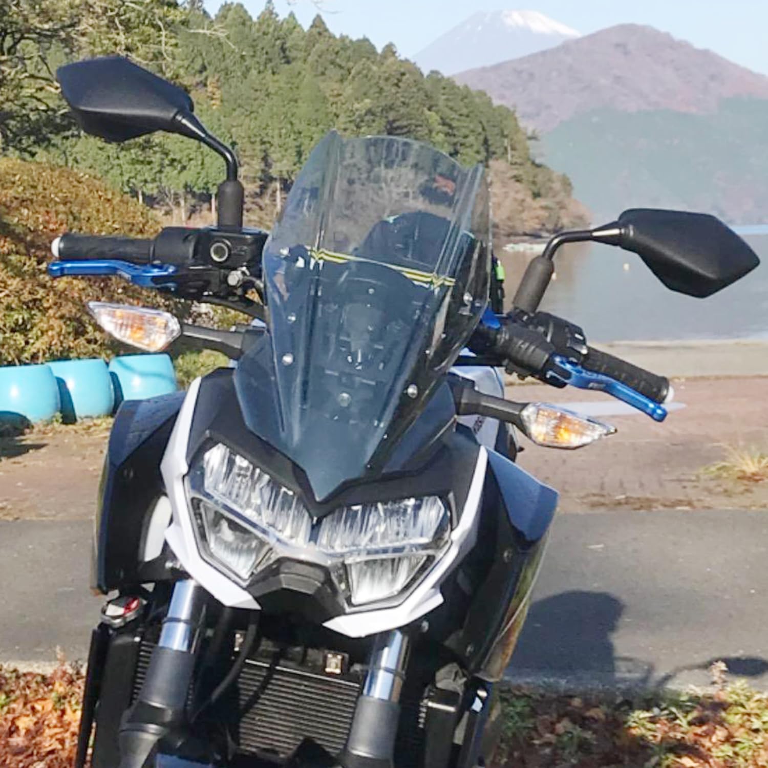 Amazon | オートバイのフロントガラスのウインドスクリーンバイザー