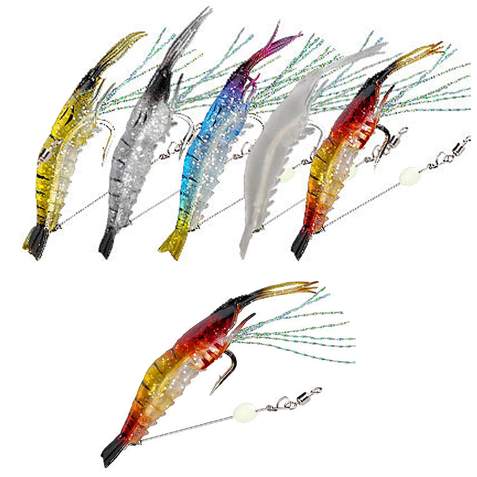 Amazon.co.jp: nalaina 海老ルアー ルアーセット (5個セット) 釣具