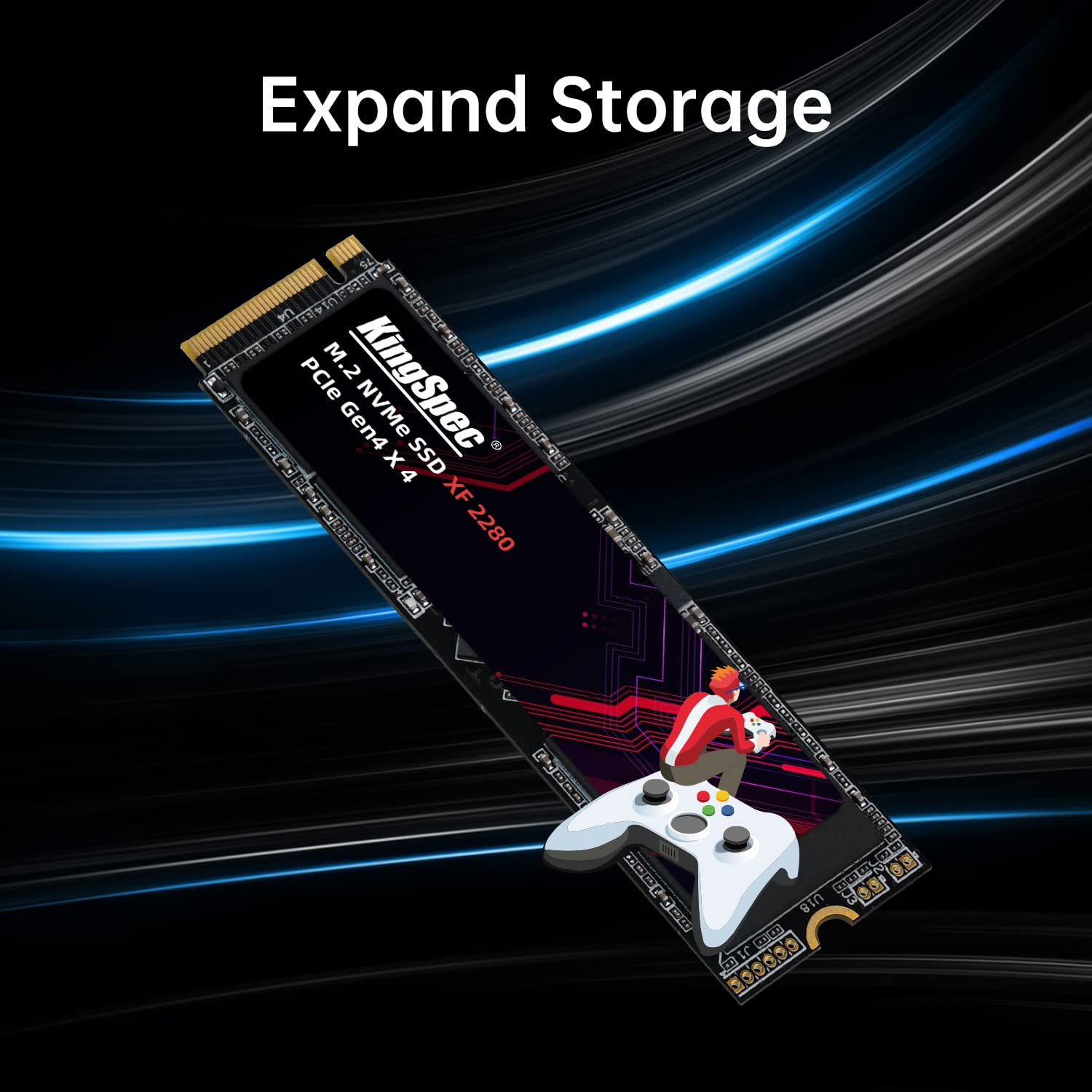 Amazon | KingSpec 1TB M.2 2280 PCIe 4.0 SSD - 最大4800MB/秒 高速