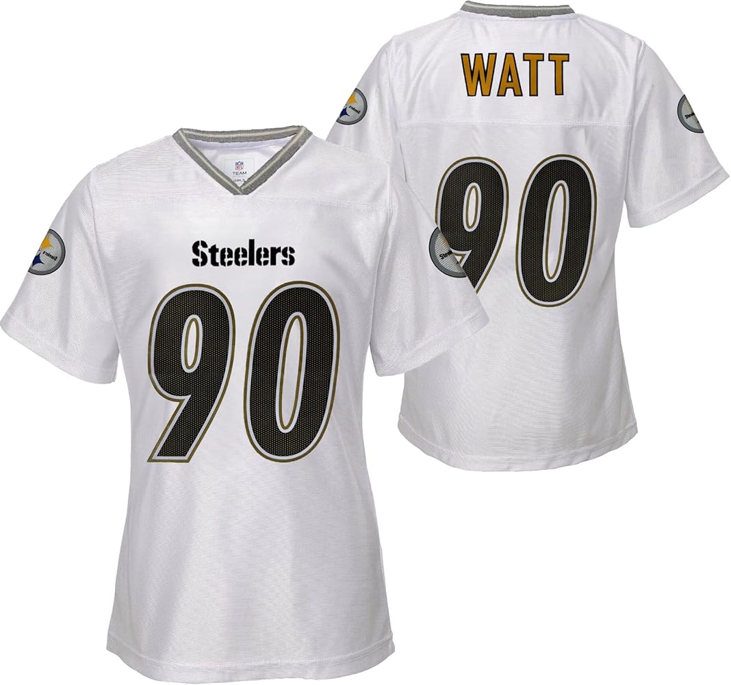 Amazon.com: TJ Watt Pittsburgh Steelers #90 White Girls Youth 4-16
