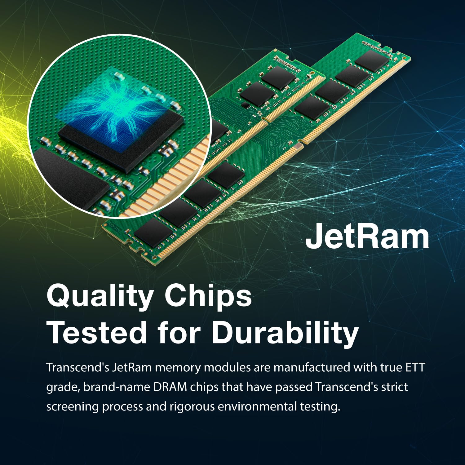 Transcend 32GB DDR4 RAM, 3200MHz (or 2666MHz or 2400MHz) Desktop