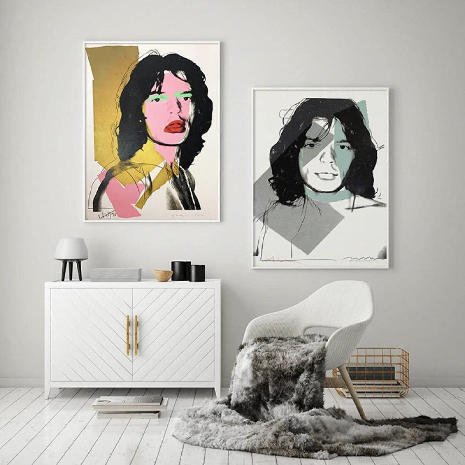 アンディ ウォーホル リトグラフ 「ミック ジャガー」レプリカ