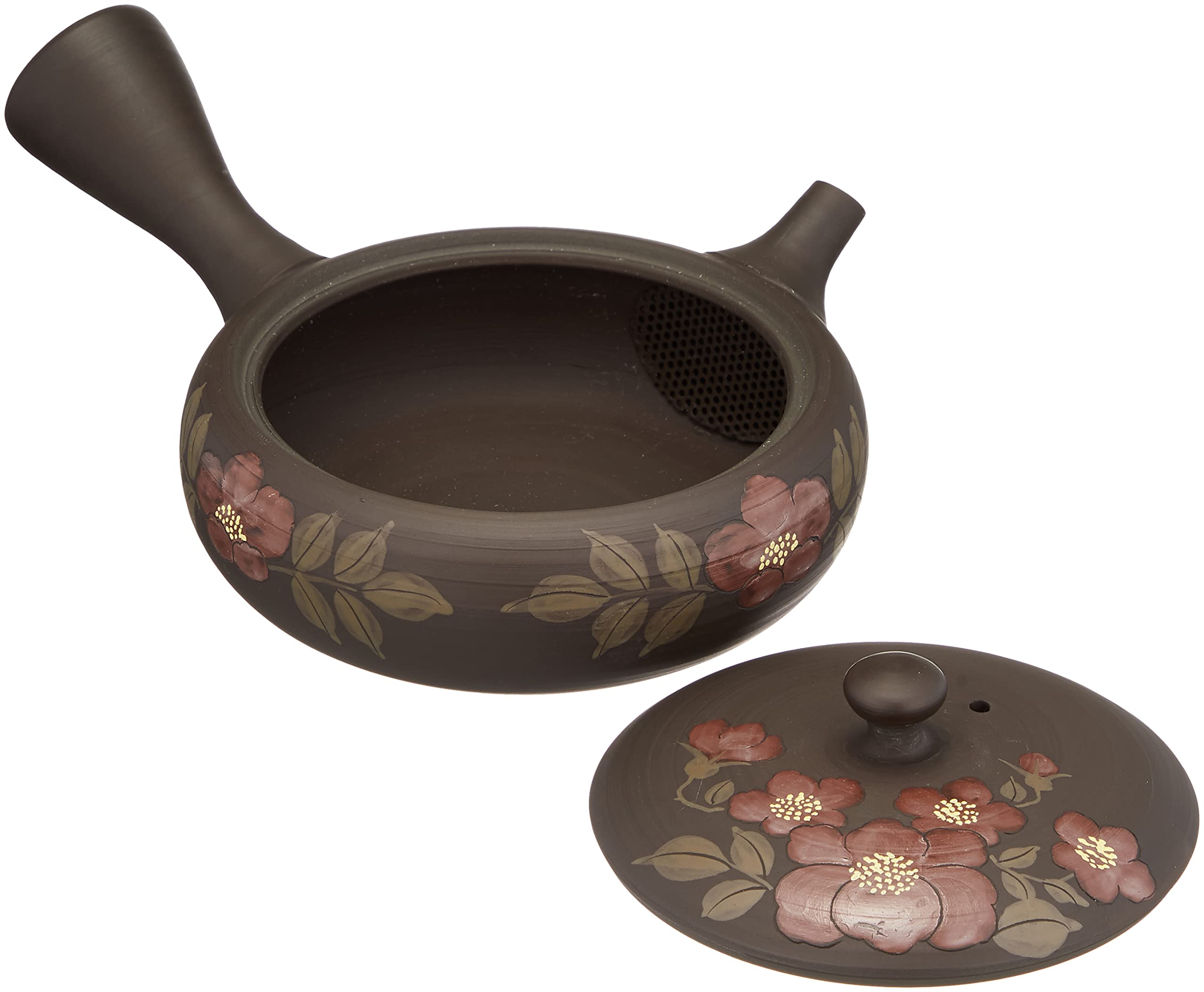 Amazon｜常滑焼 玉光茶極浅赤花 急須 M258 140ml F249｜急須