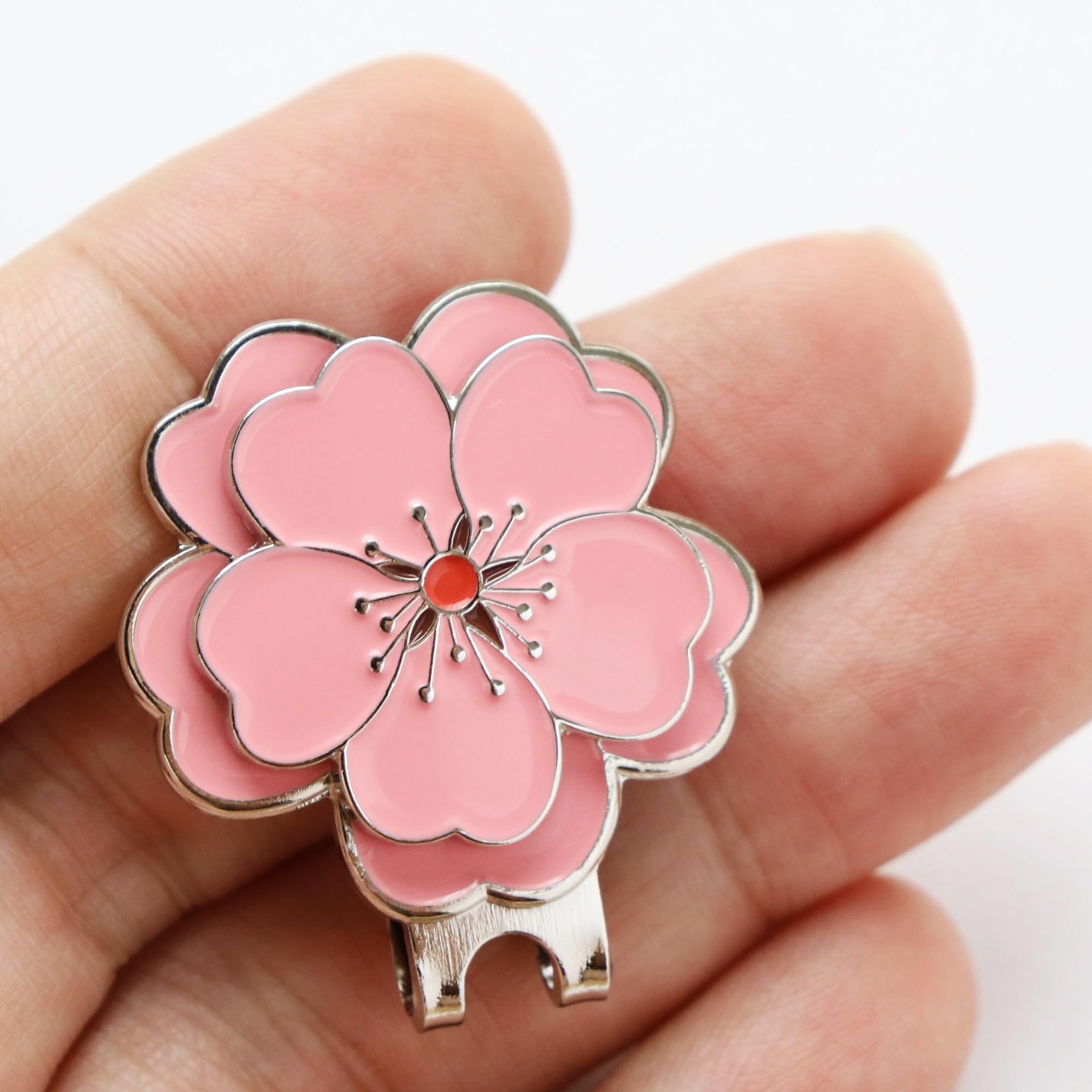 Amazon | 桜 ゴルフマーカー ハットクリップ マグネット（磁石）着脱