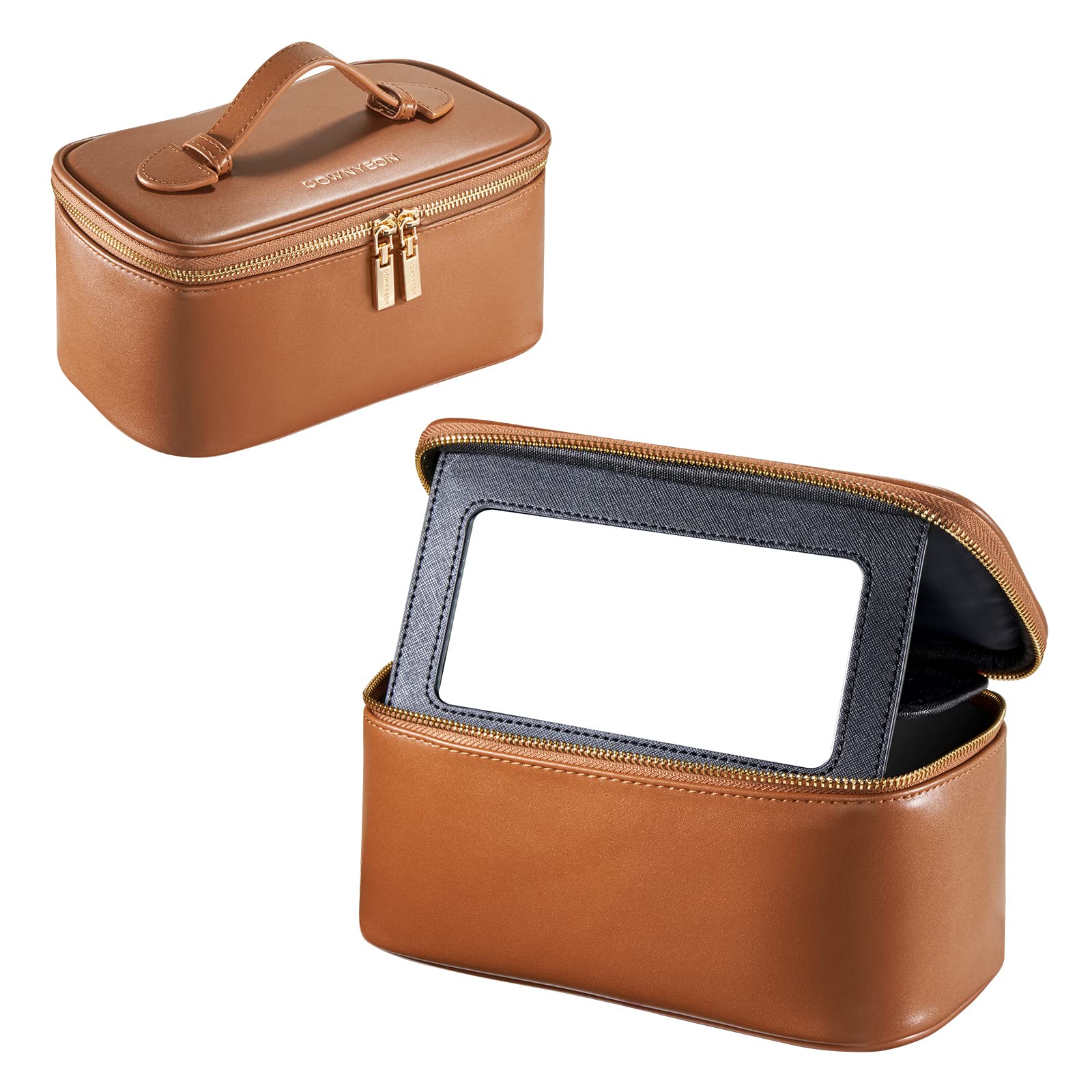 Amazon | Rownyeon メイクポーチ 大容量 持ち運び 仕切り 化粧ポーチ