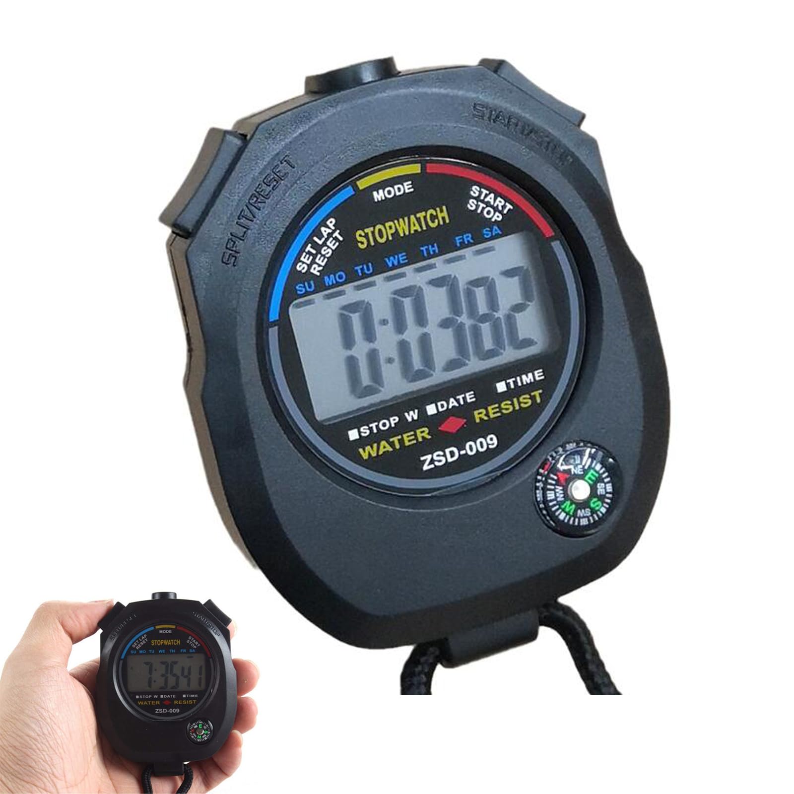 Amazon.co.jp: Cluoling ストップウォッチ スポーツ デジタル 時計