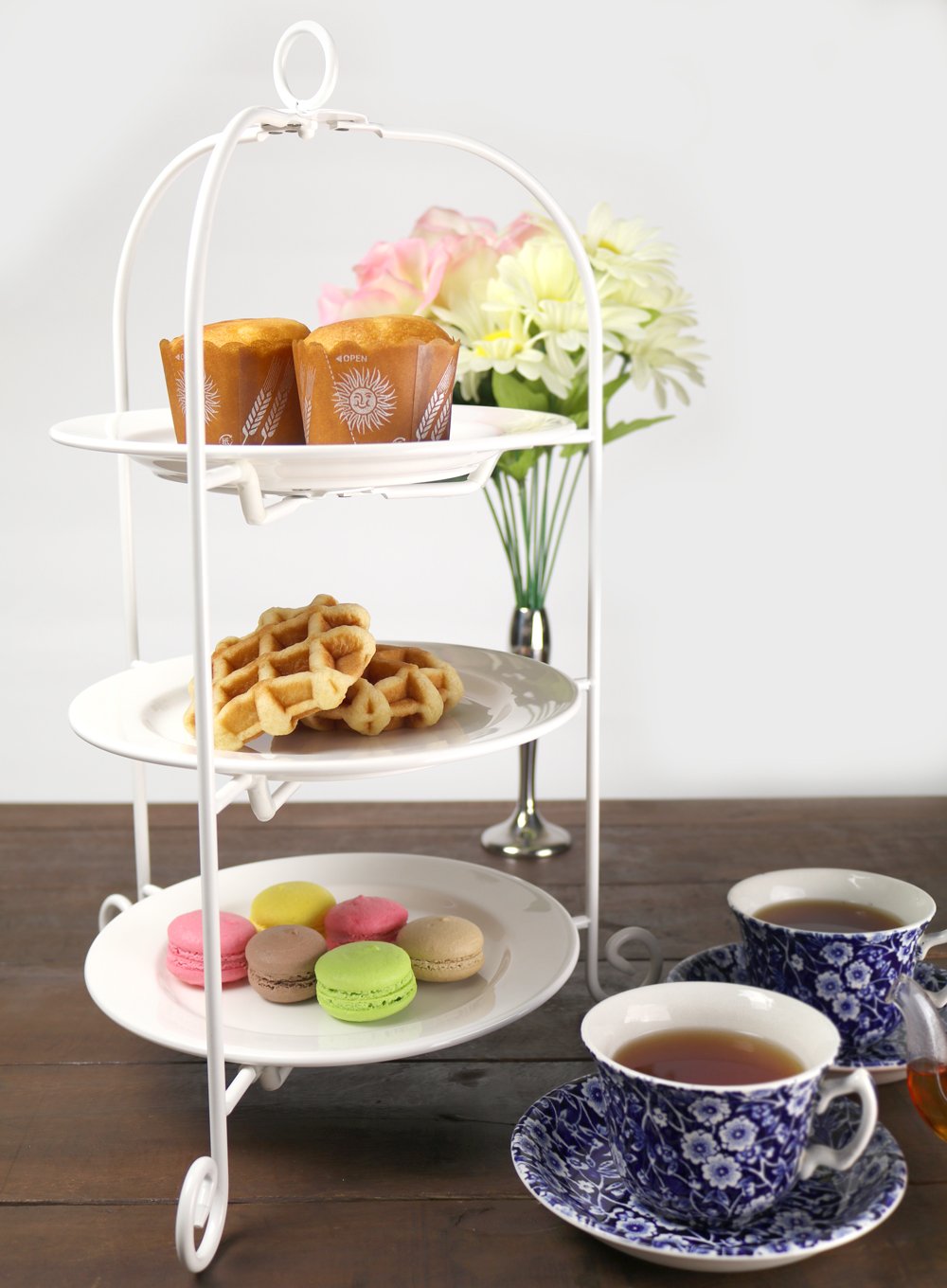 ウェッジウッド カッコー 3段ケーキスタンド アフタヌーンティ